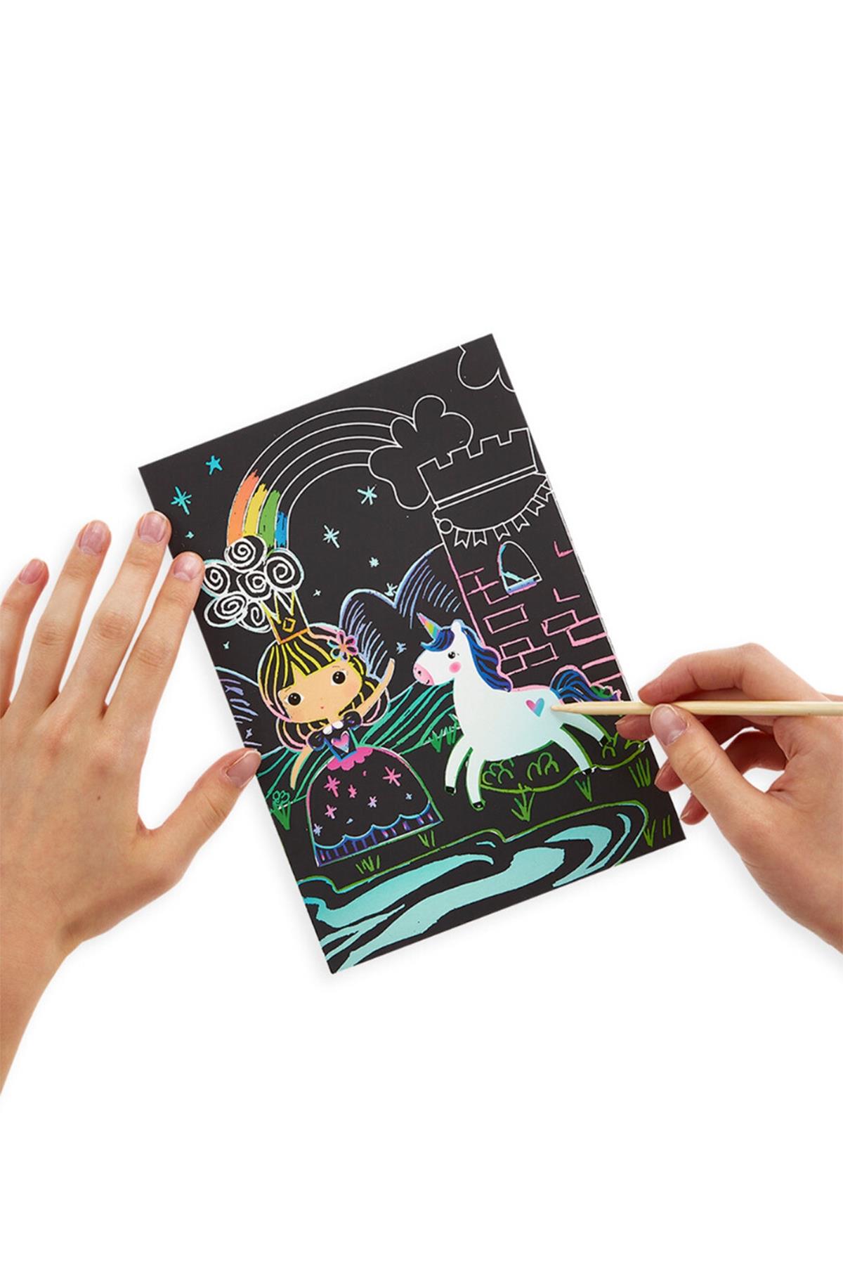 Ooly Scratch & Scribble - Princess Garden Çok Renkli