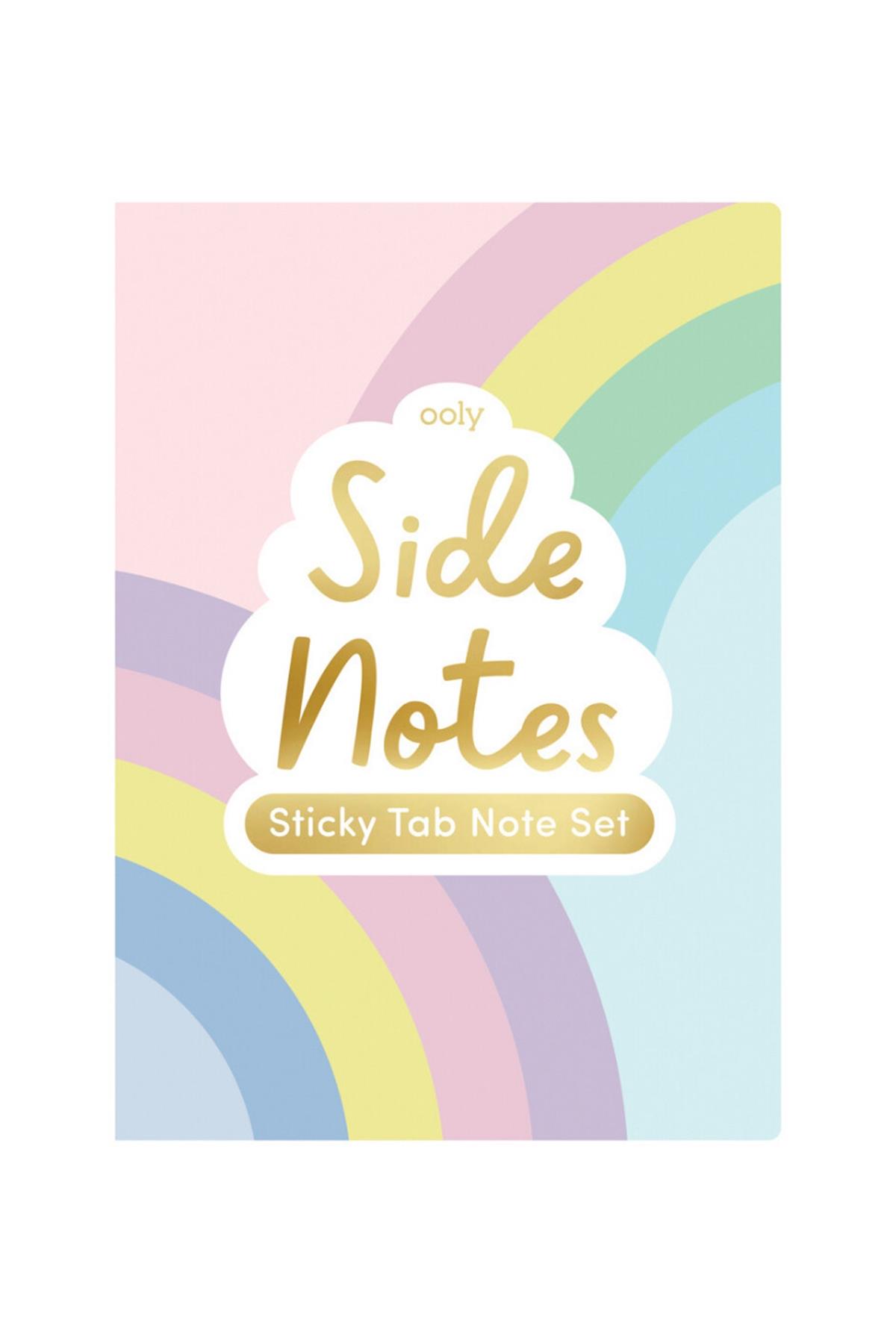 Ooly Side Notes Yapışkanlı Etiket Seti - Pastel Rainbows Çok Renkli