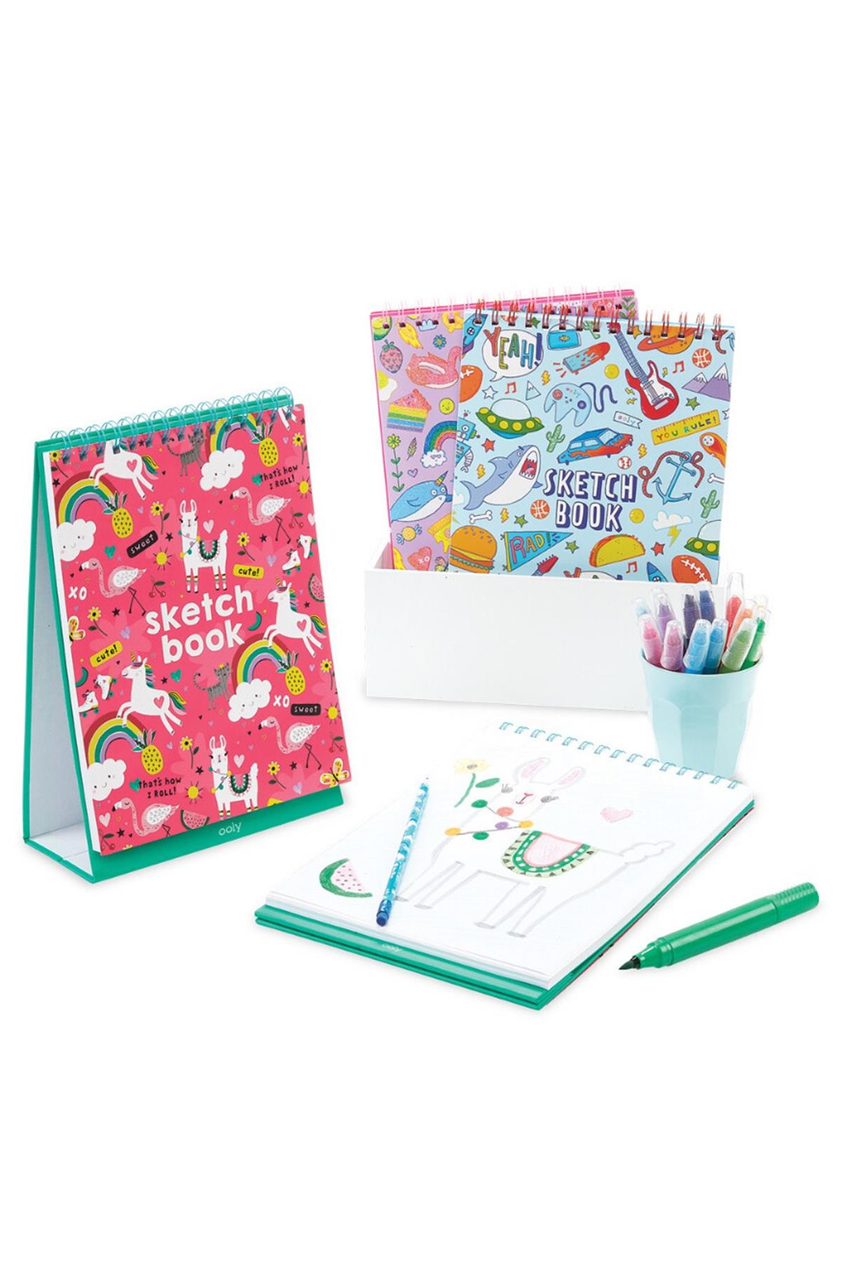 Ooly Sketch & Show Dik Duran Telli Resim Defteri - Funtastic Friends Çok Renkli