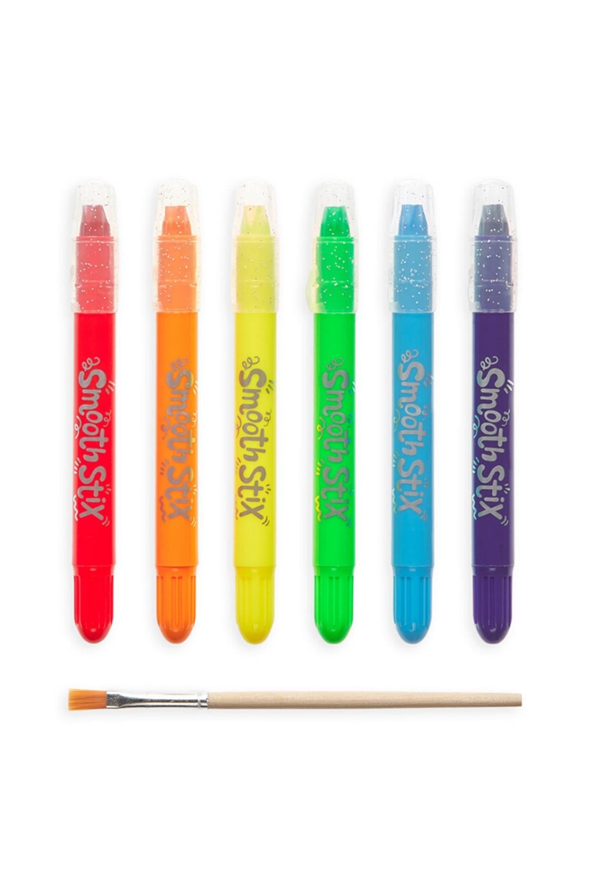 Ooly Smooth Stix Sulu Boya Efektli 6lı Jel Boya Kalemi Çok Renkli