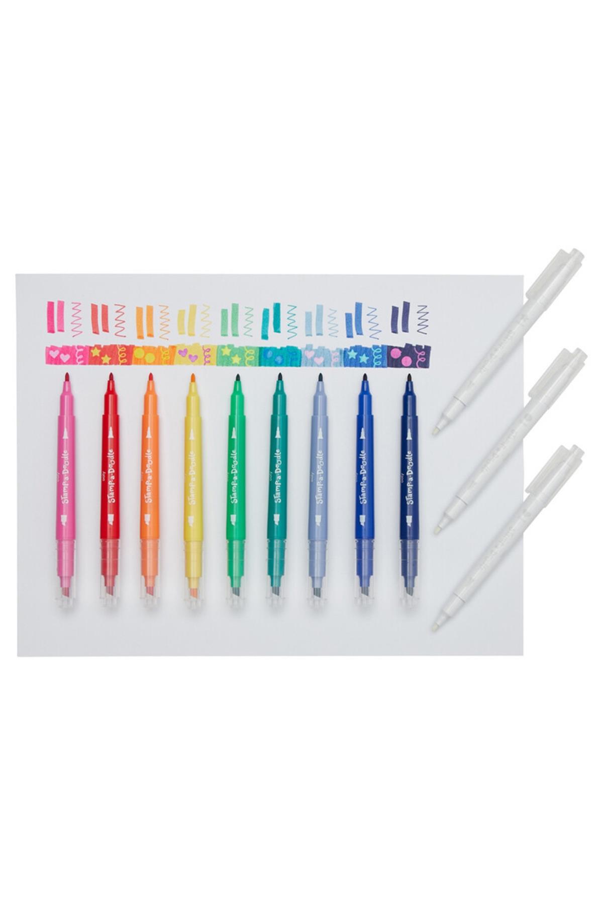 Ooly Stamp A Doodle Çift Uçlu 12li Keçeli Kalem Çok Renkli