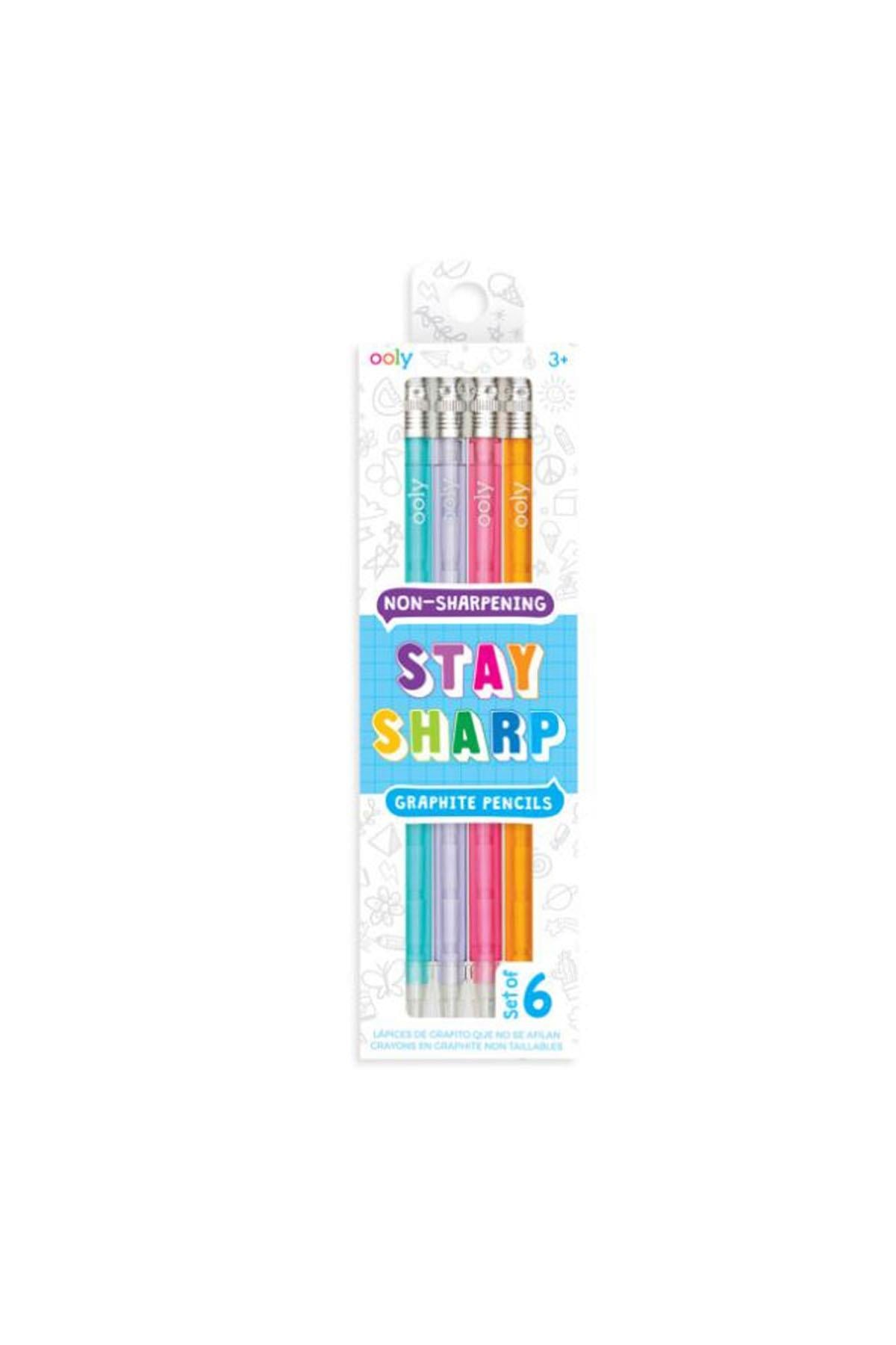 Ooly Stay Sharp Takmalı 6lı Kurşun Kalem Seti Çok Renkli