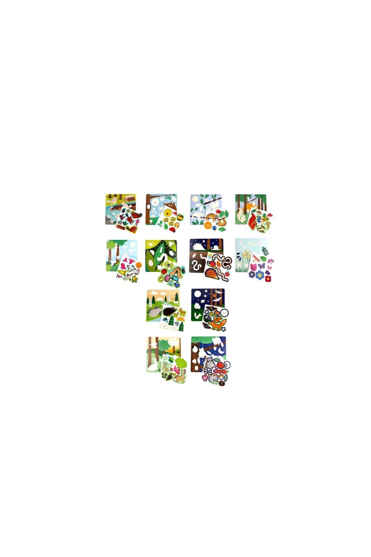 Ooly Sticker Scenes Çıkartma Sahnesi - In the Forest Çok Renkli
