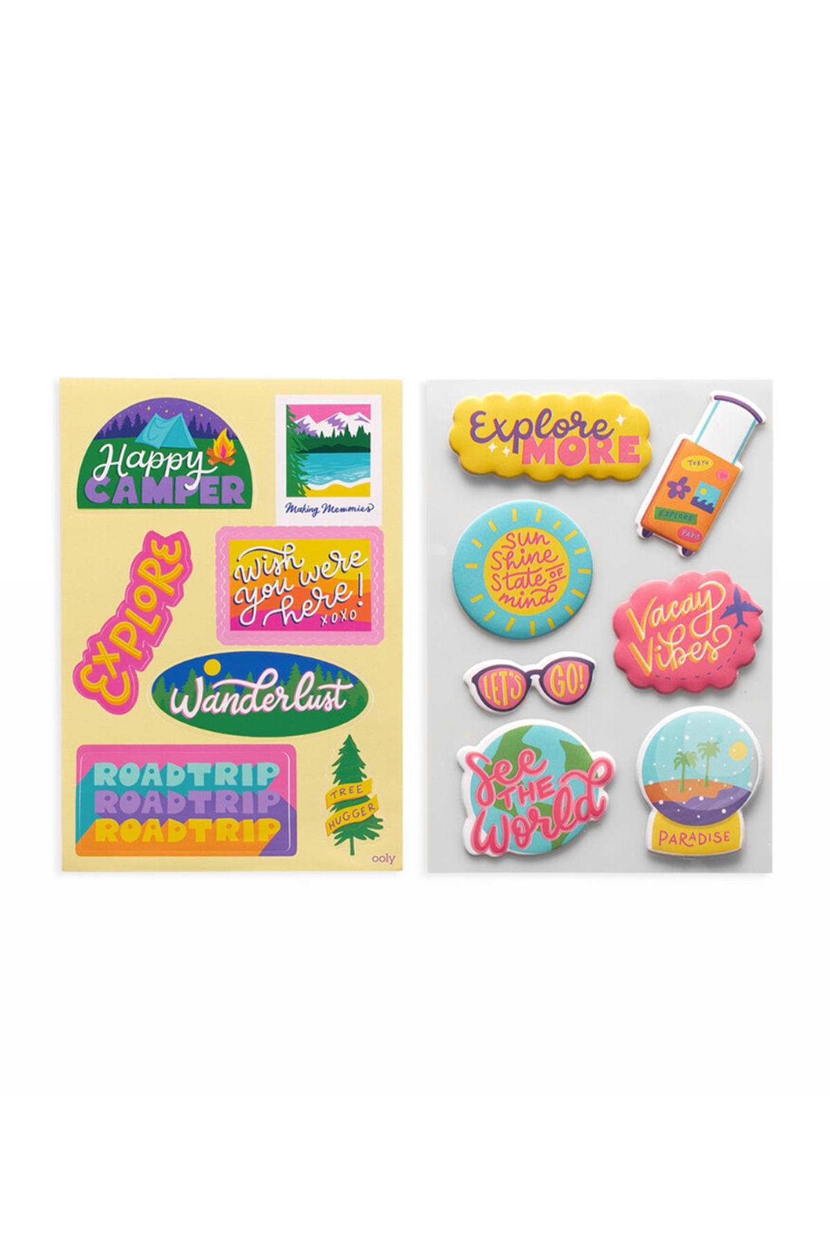 Ooly Sticker Stash Çıkartma Seti - Wanderlust Çok Renkli
