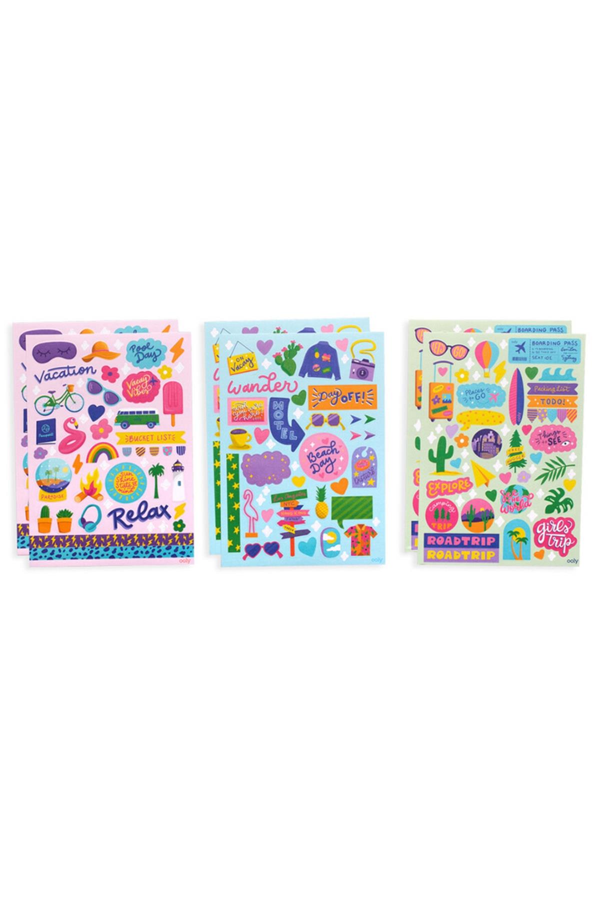Ooly Sticker Stash Çıkartma Seti - Wanderlust Çok Renkli