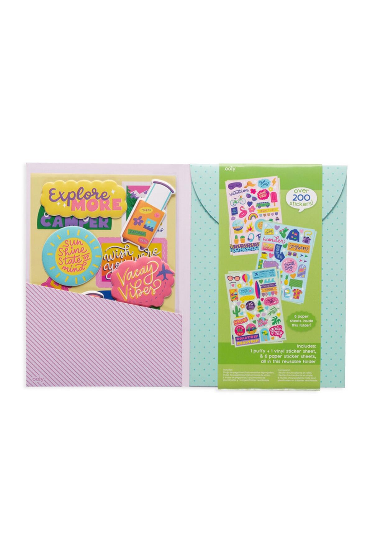 Ooly Sticker Stash Çıkartma Seti - Wanderlust Çok Renkli