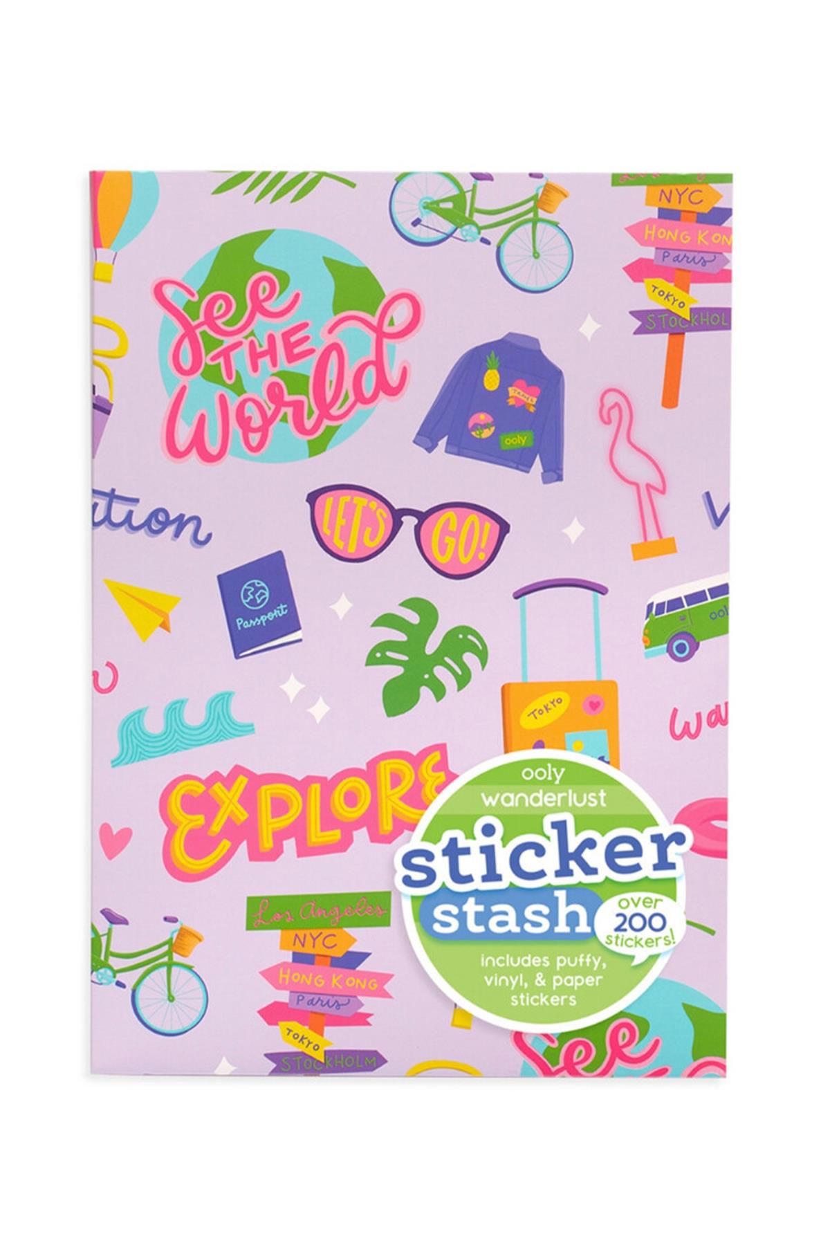 Ooly Sticker Stash Çıkartma Seti - Wanderlust Çok Renkli