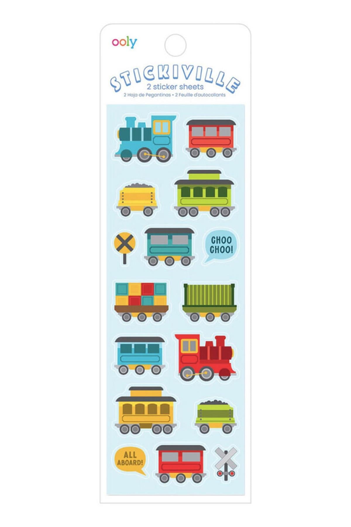 Ooly Stickiville Çıkartmalar - All Aboard! Çok Renkli