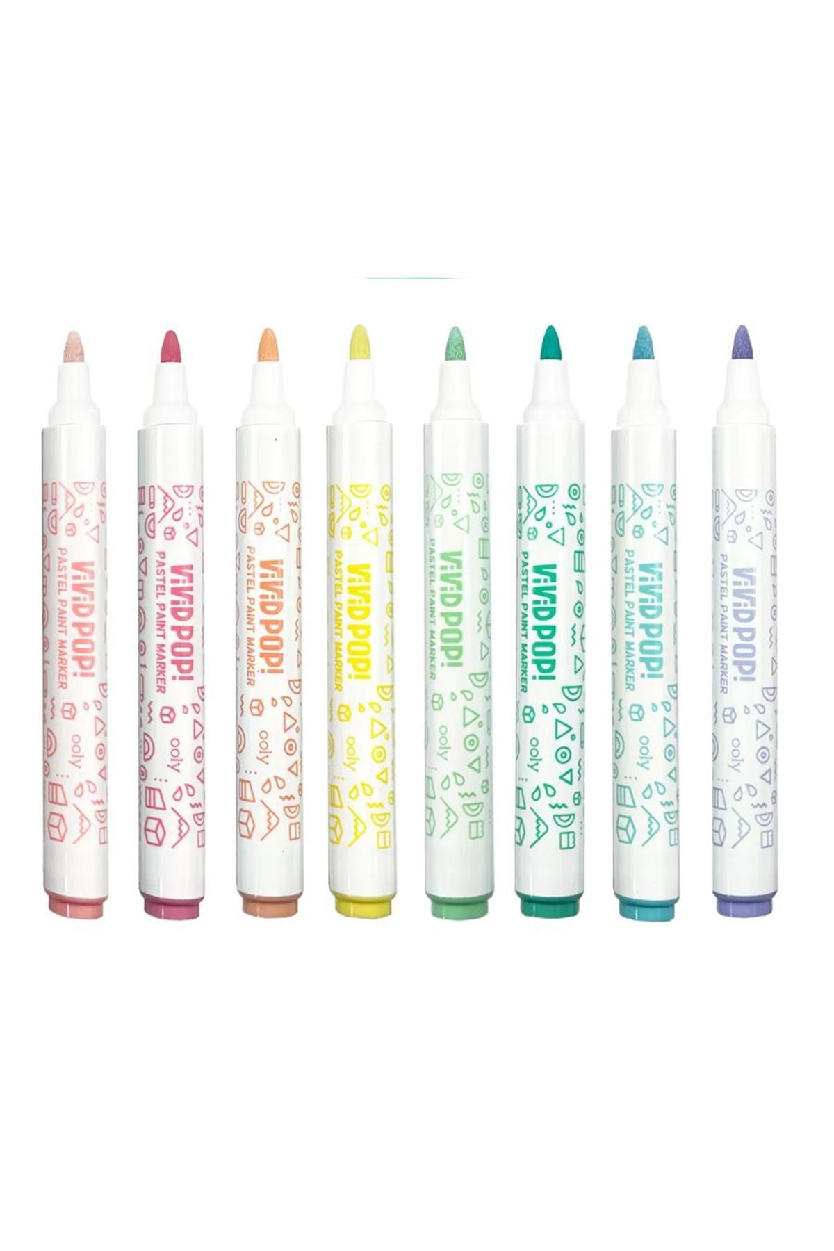 Ooly Vivid Pop! Su Bazlı 8li Keçeli Kalem - Pastel Çok Renkli