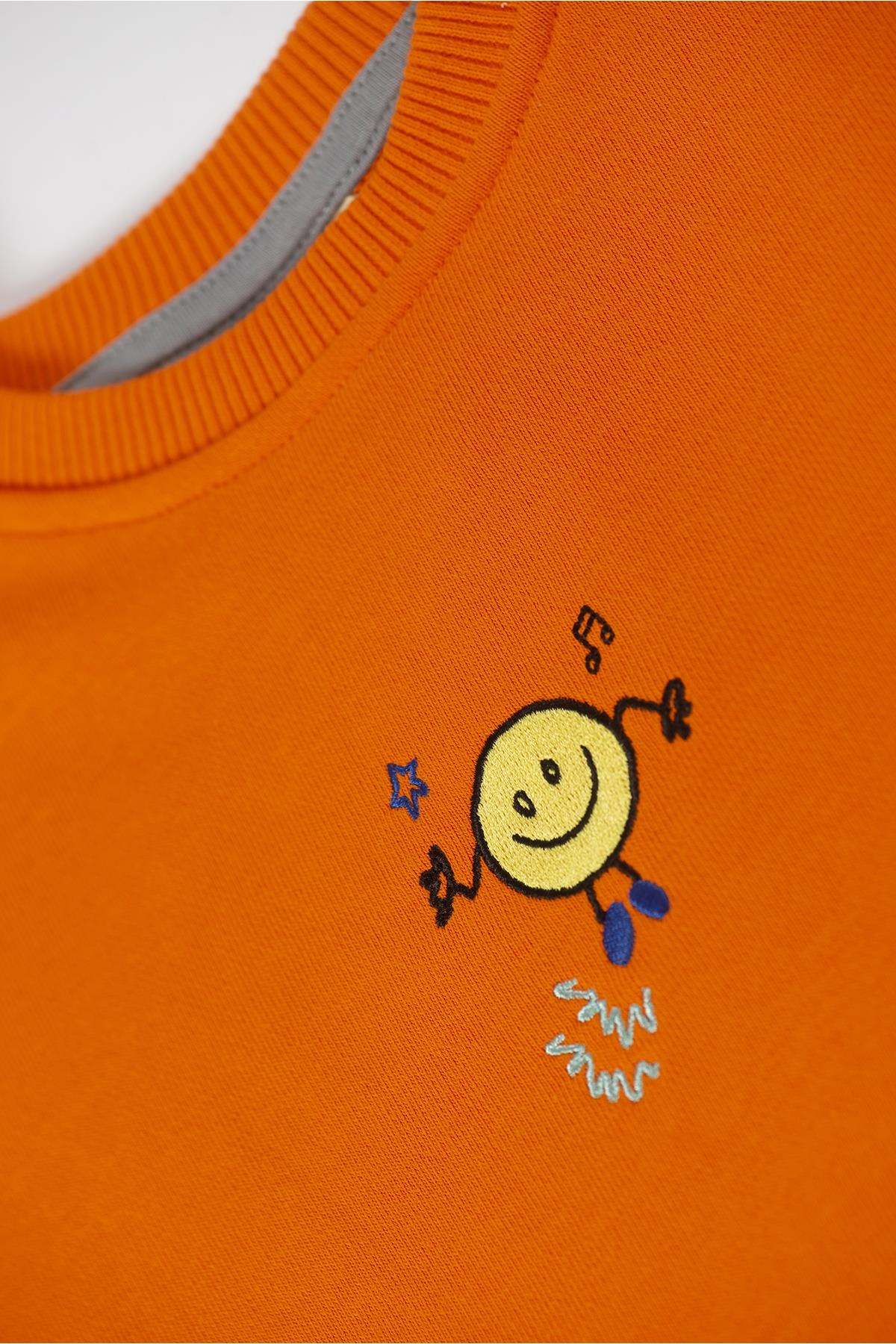 Beetlebeez / ORANGE SMILEY SWEATSHIRT Turuncu