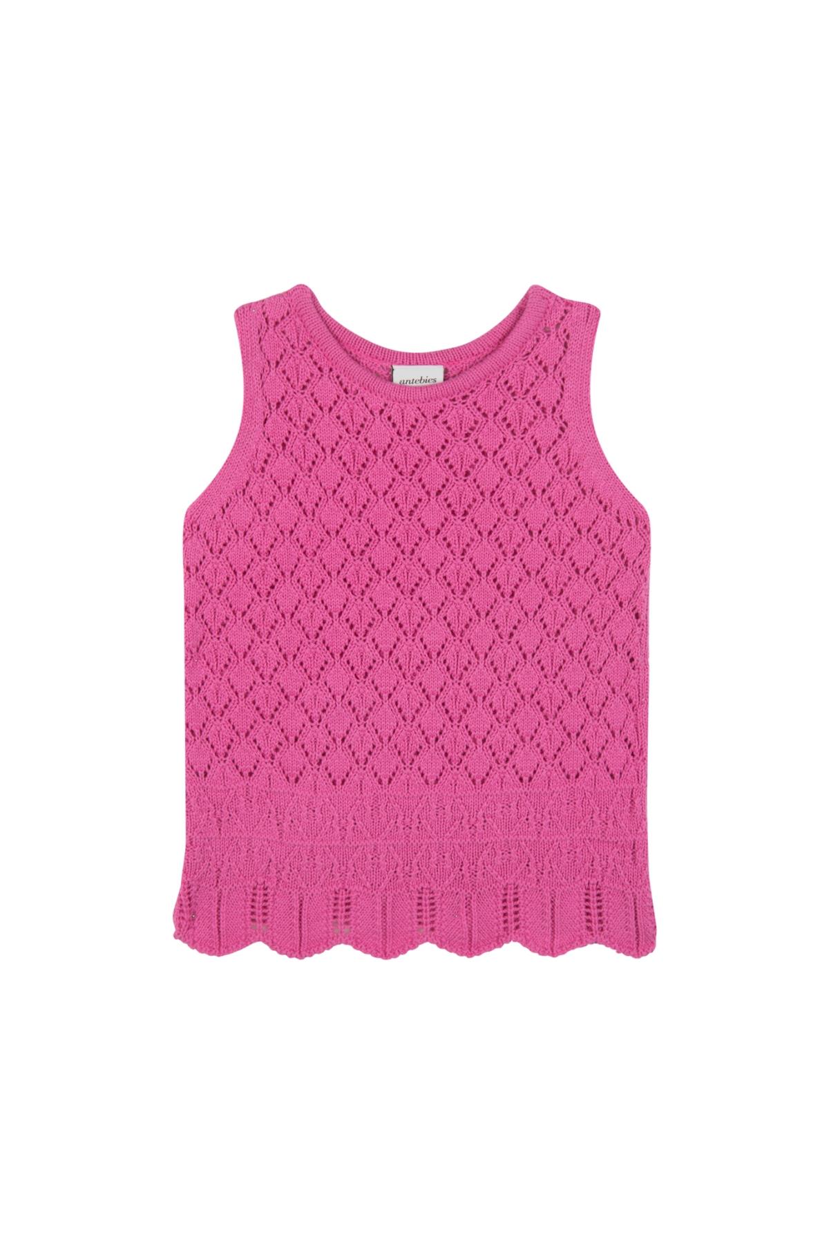 Pembe Jakarlı Triko Şortlu Set Pembe