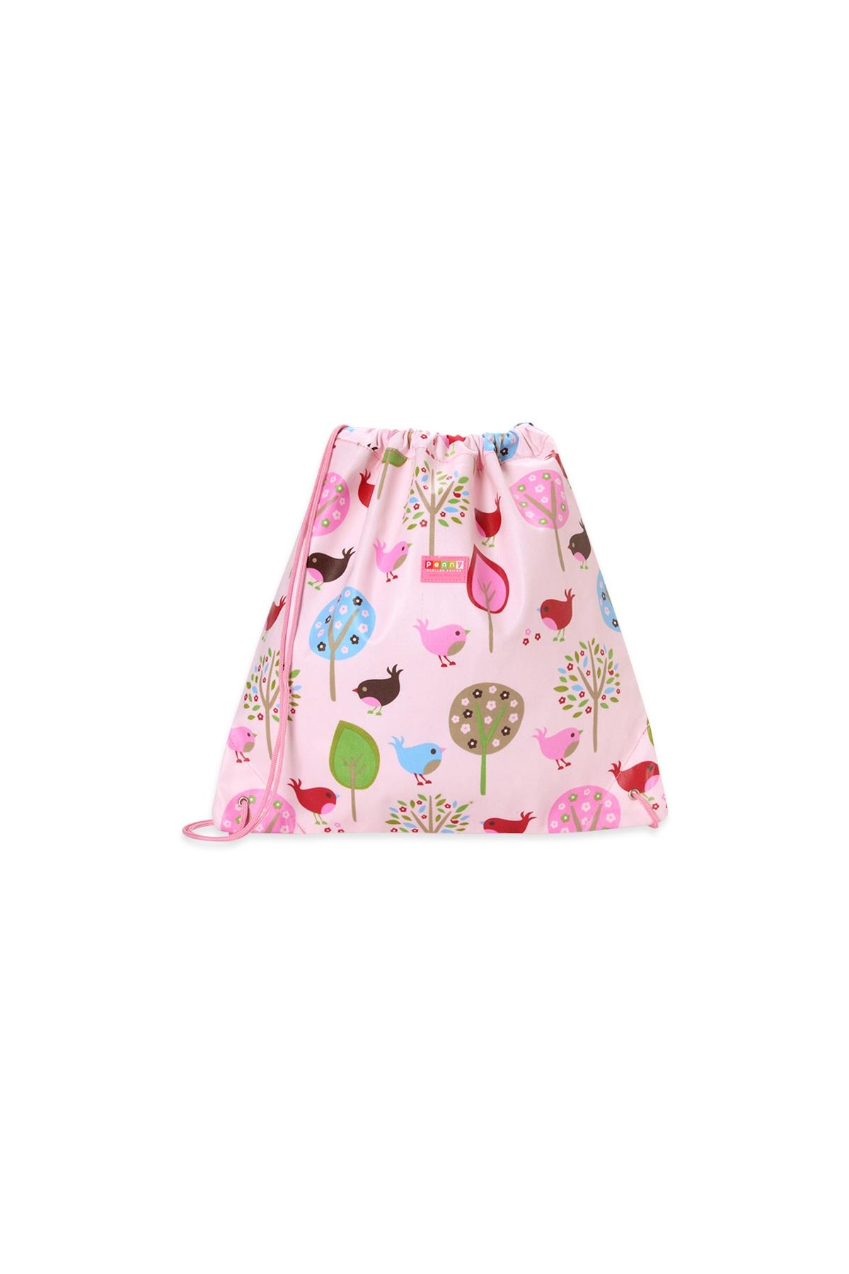 Penny Scallan / Chirpy Bird İpli büzgülü çanta Pembe