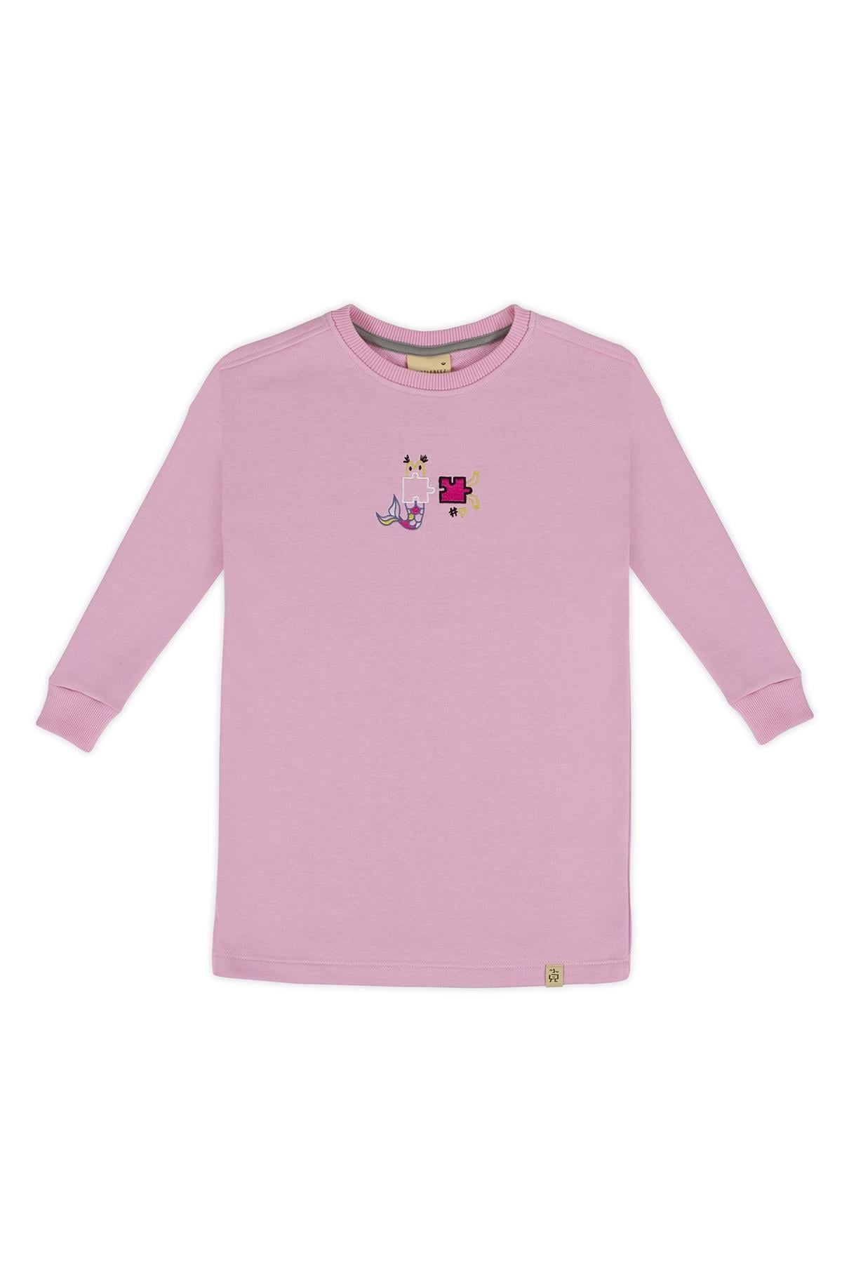 Beetlebeez / PIECES OF MERMAID SWEATSHIRT DRESS Pembe
