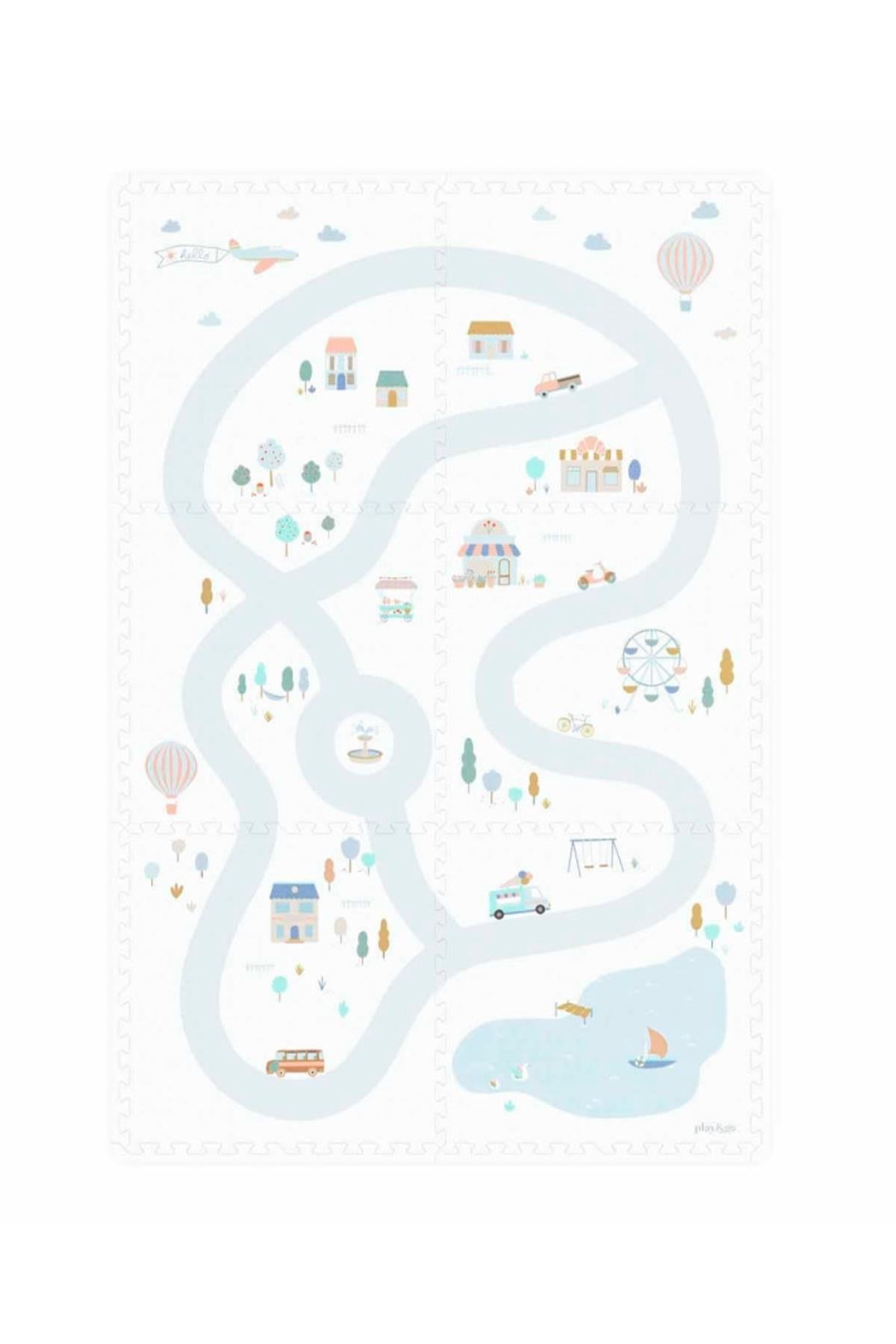 Play Go / Eevaa Puzzle Oyun Matı, Village / Terazzo Std