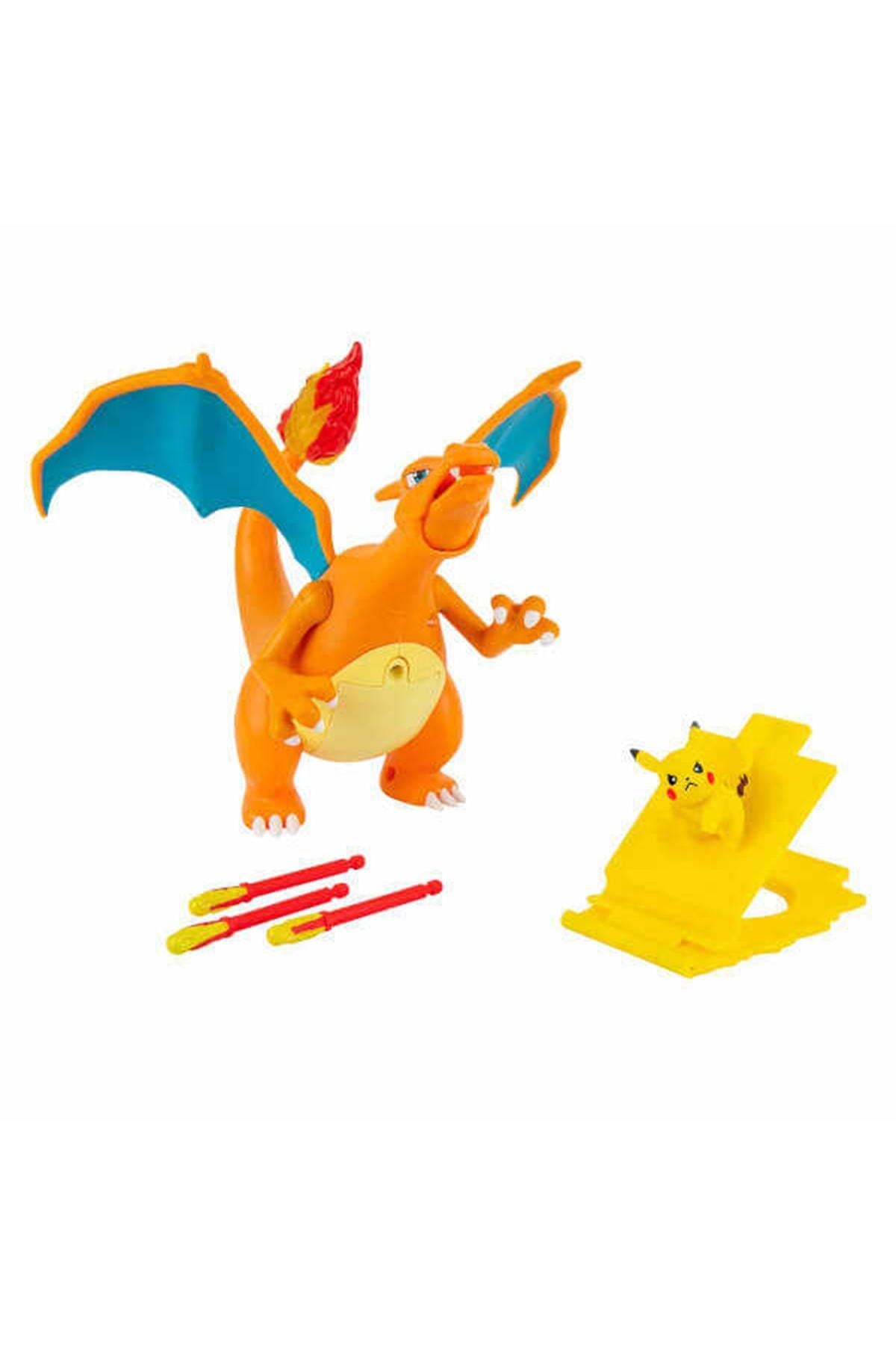 Pokemon Sesli & Işıklı Elektronik Charizard & Pikachu Figür Set Çok Renkli