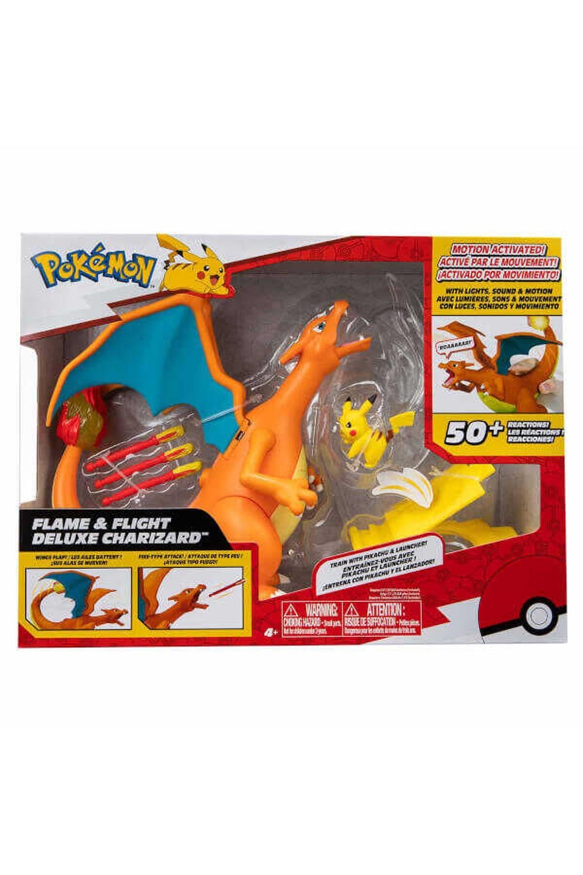 Pokemon Sesli & Işıklı Elektronik Charizard & Pikachu Figür Set Çok Renkli