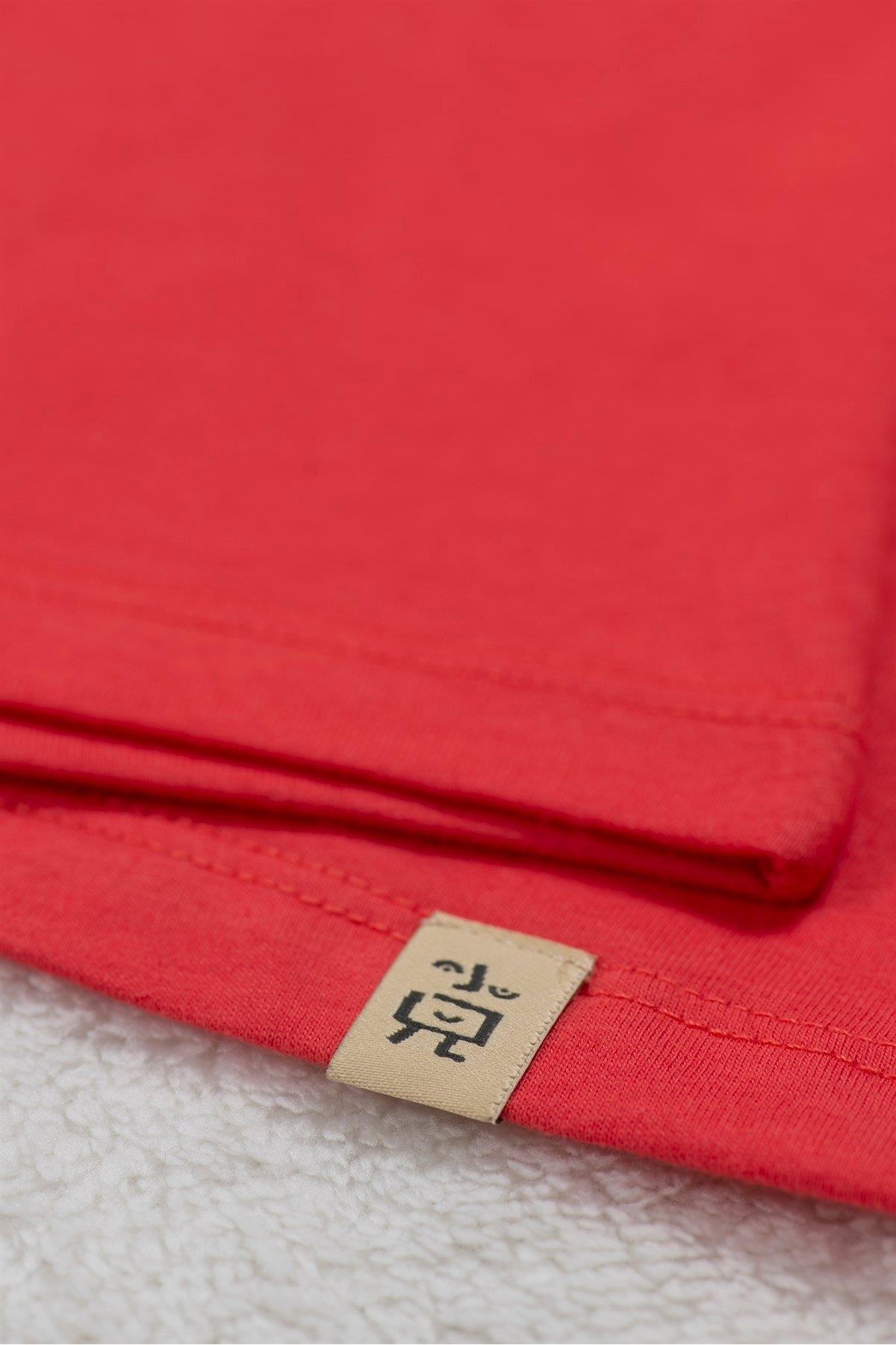 Beetlebeez / Red Scateboarder Fish Kısa Kollu Çocuk T-Shirt Kırmızı