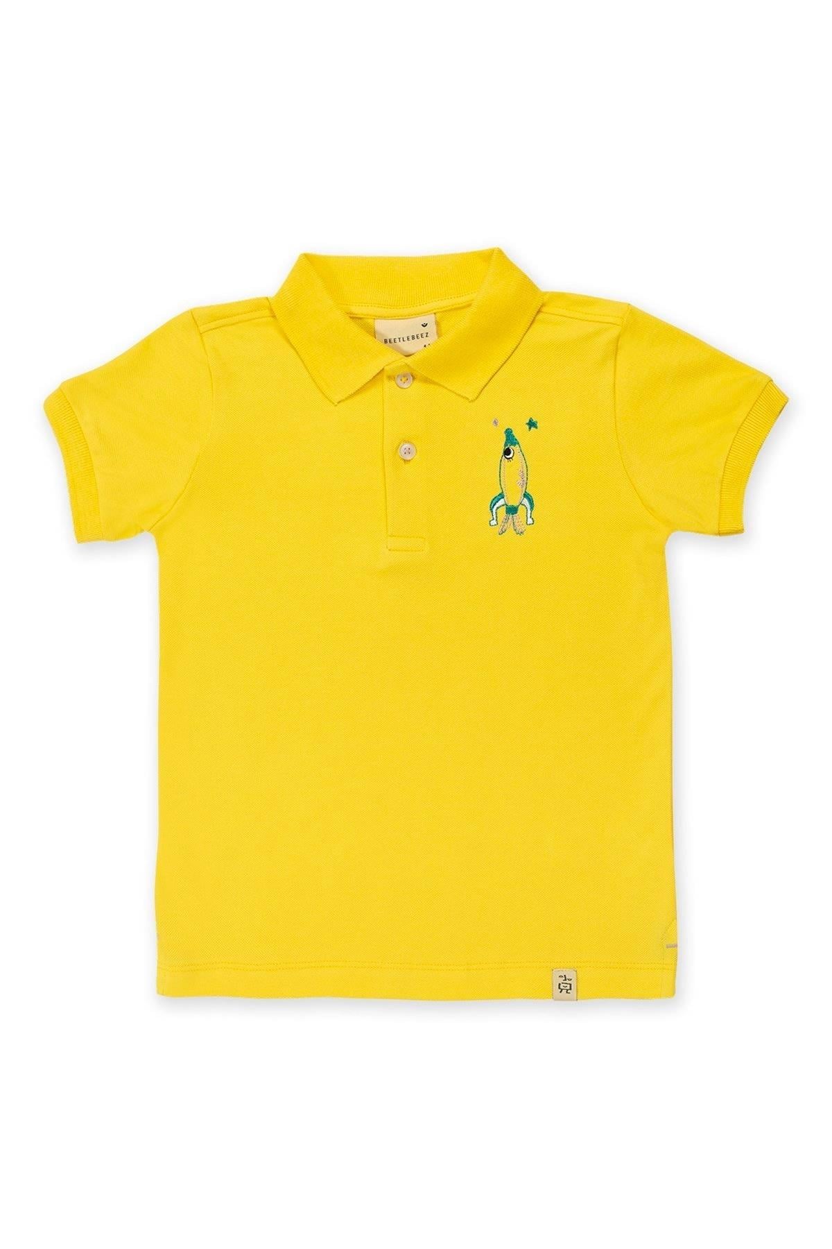 Beetlebeez / Rocket Fish Kısa Kollu Çocuk Polo Yaka T-shirt Sarı