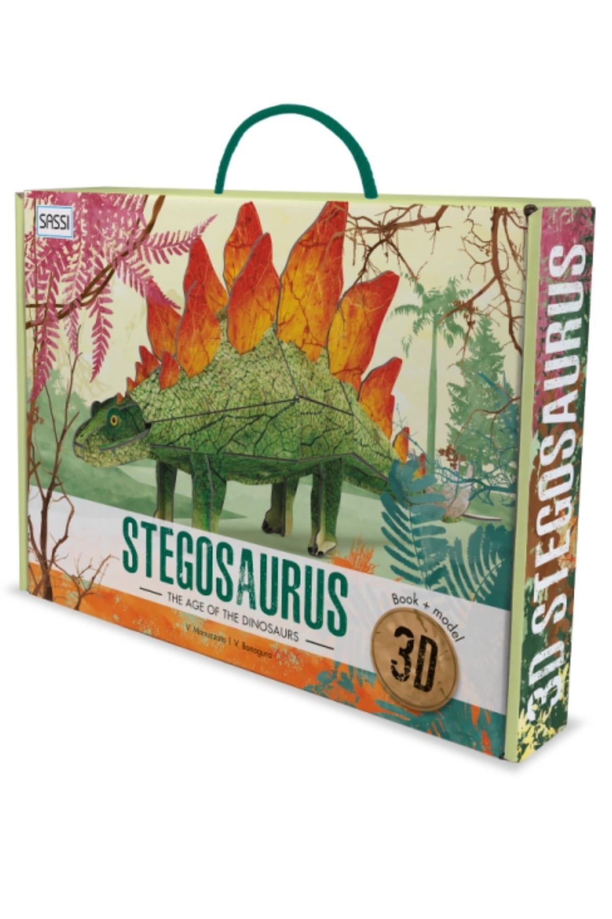 Sassi /3D STEGOSAURUS -BOOK AND 3D MODEL Çok Renkli