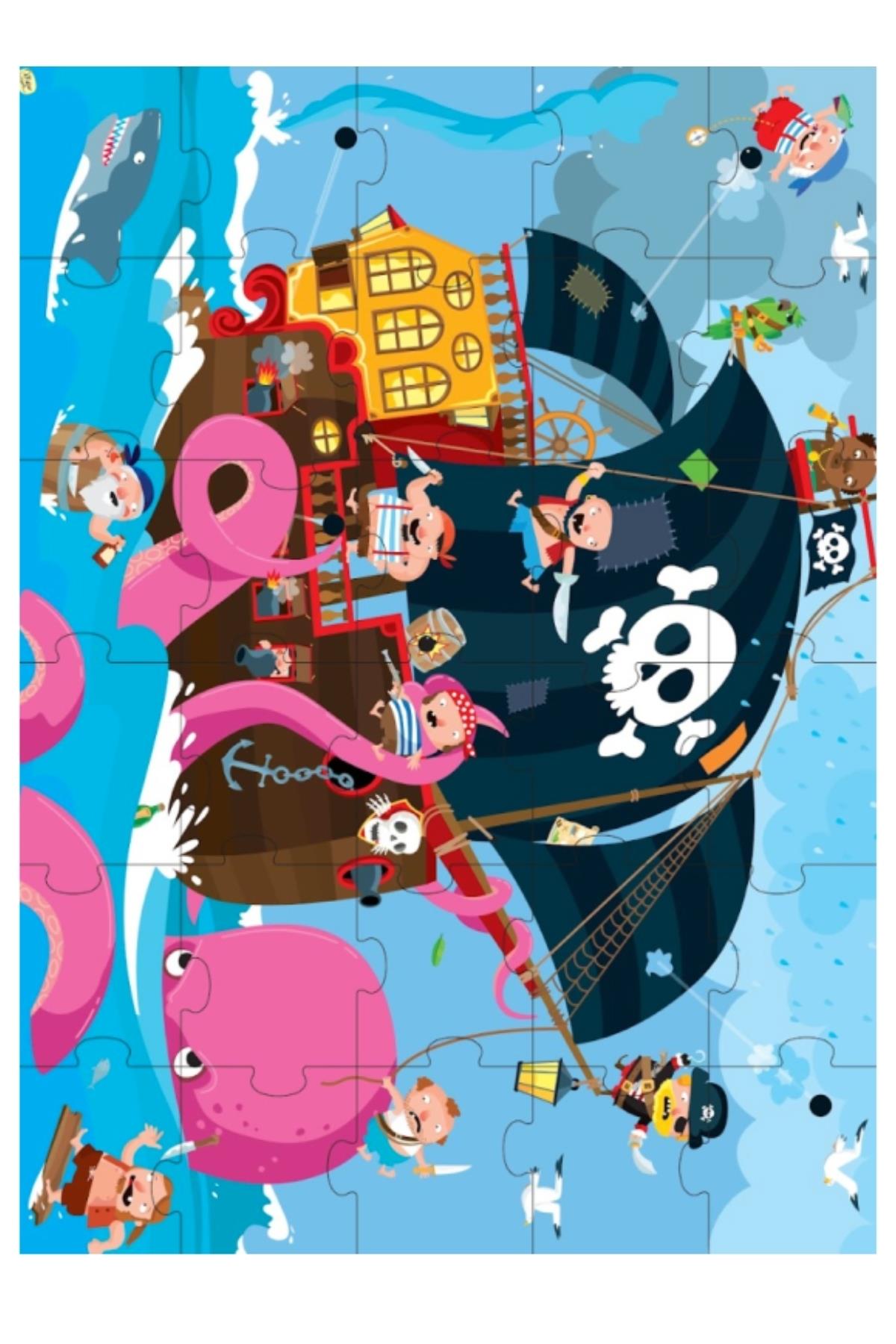 Sassi /PIRATES GIANT PUZZLE Çok Renkli