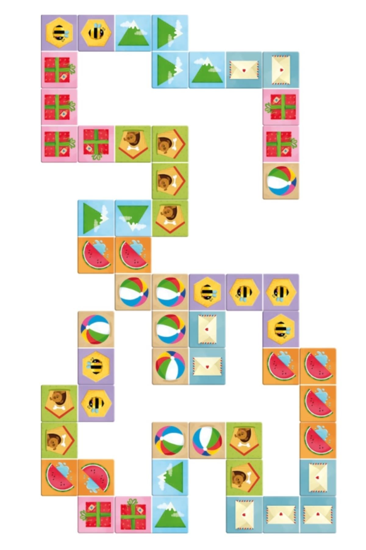 Sassi /PLAY AND LEARN - DOMINO SHAPES Çok Renkli