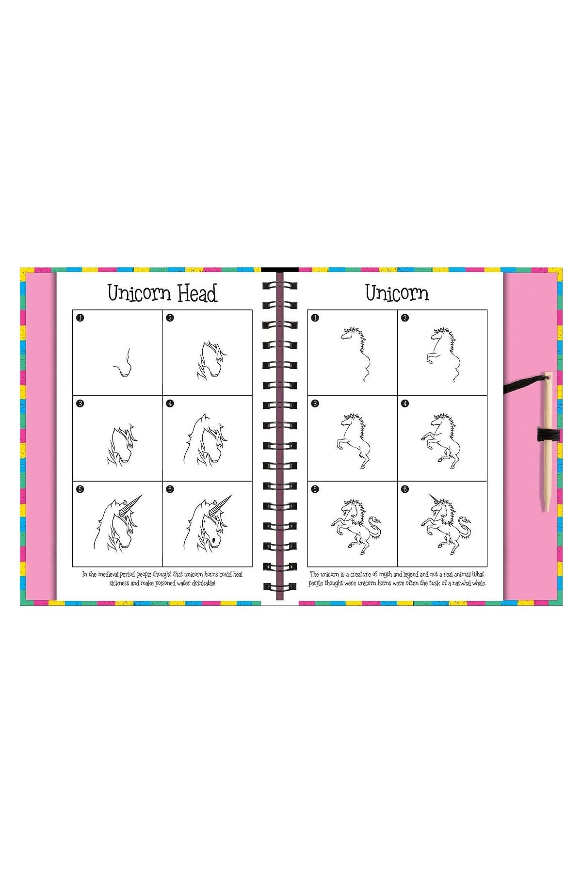 Scratch and Draw - Horses and Unicorns Çok Renkli