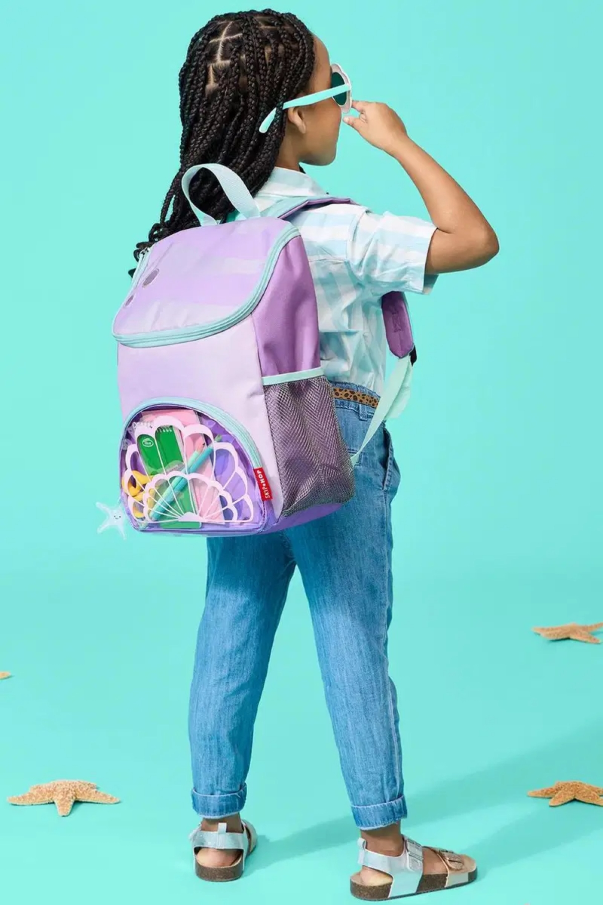 Skip Hop Spark Style Büyük Çocuk Sırt Çantası Deniz Kabuğu Çok Renkli