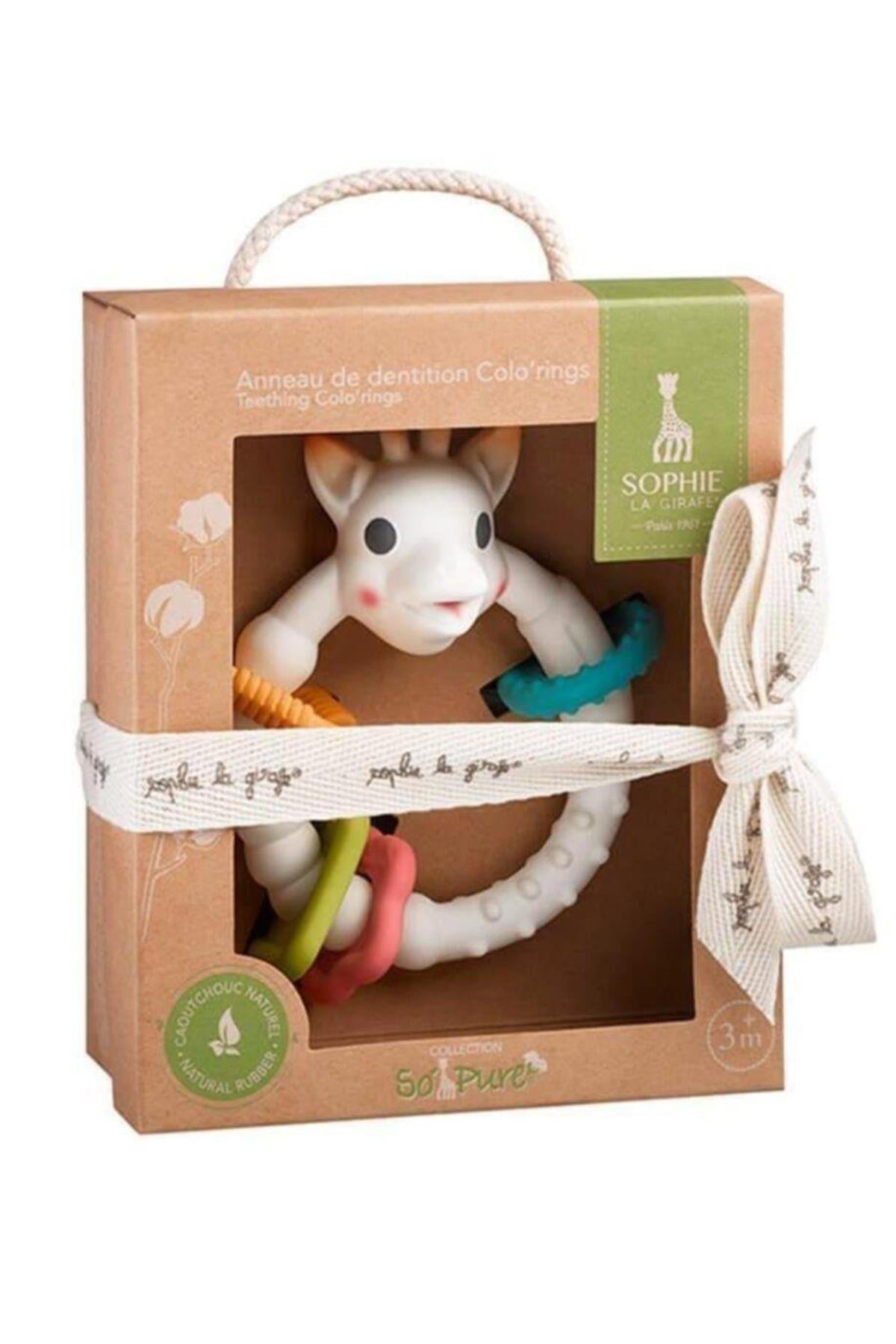 Sophie la Girafe So Pure Coloring Renkli Halka Diş Kaşıyıcı Çok Renkli