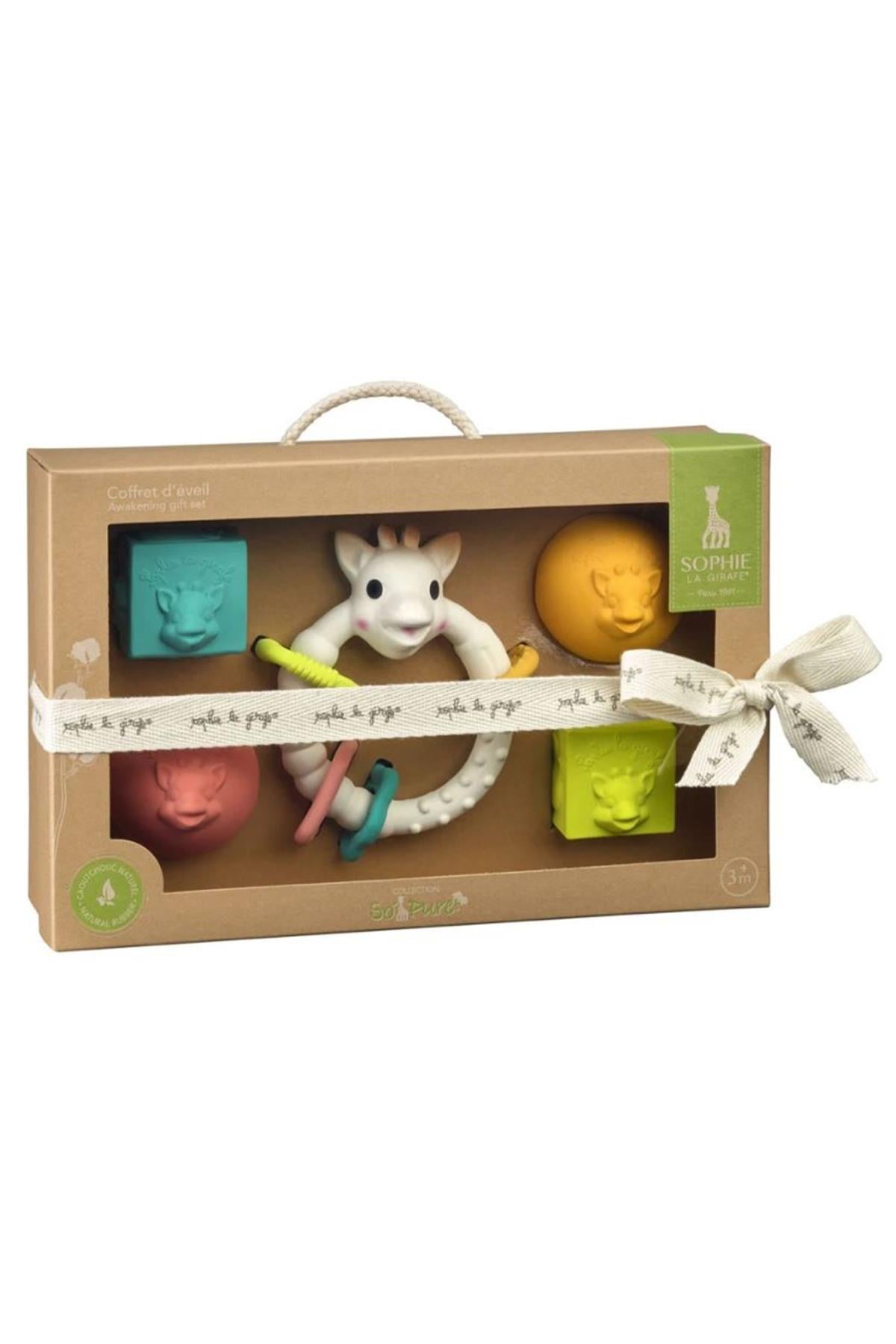 Sophie la Girafe So Pure Early Learning Diş Kaşıyıcı Hediye Seti Çok Renkli