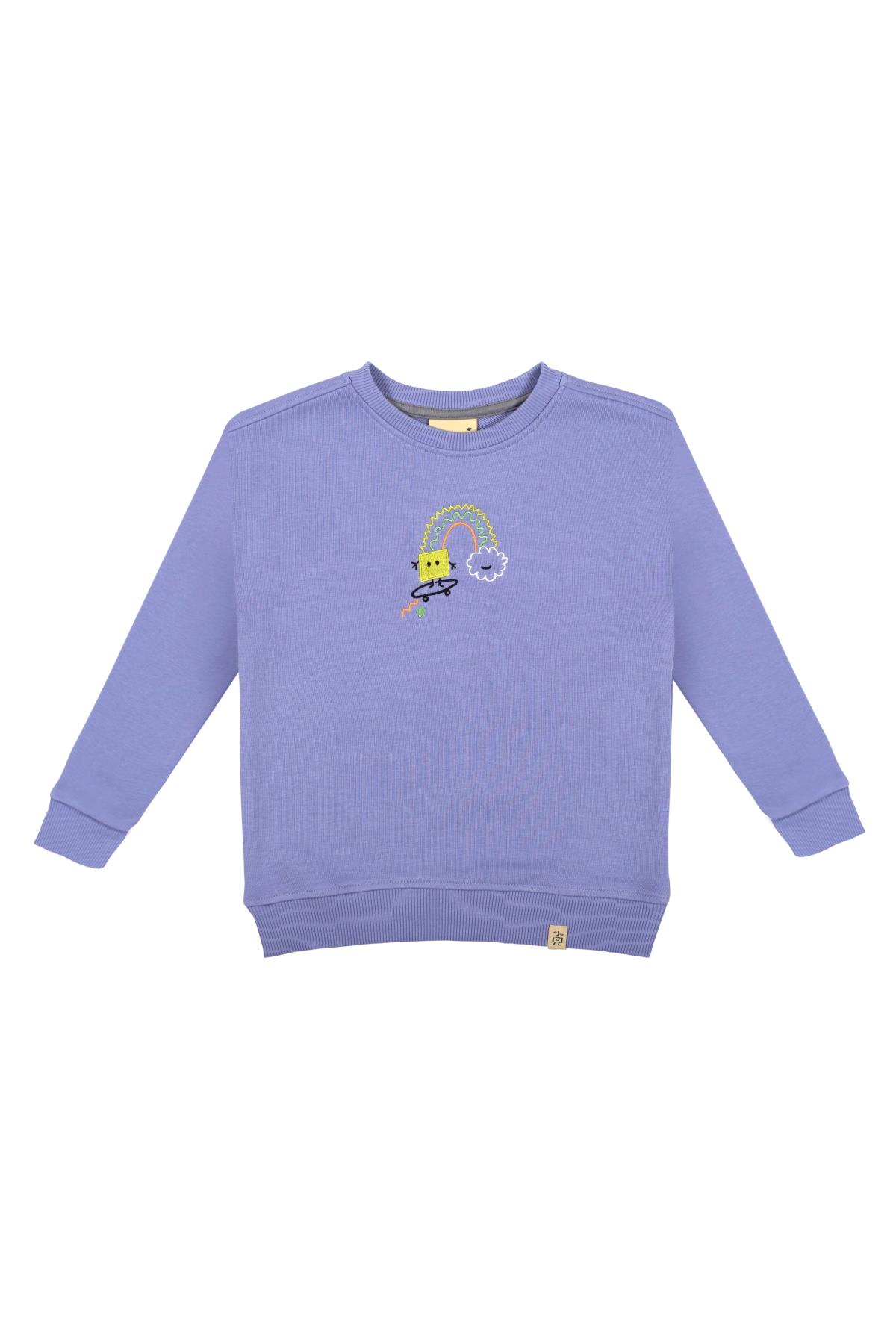 Beetlebeez / SQUARE WITH CLOUD SWEATSHIRT Lila