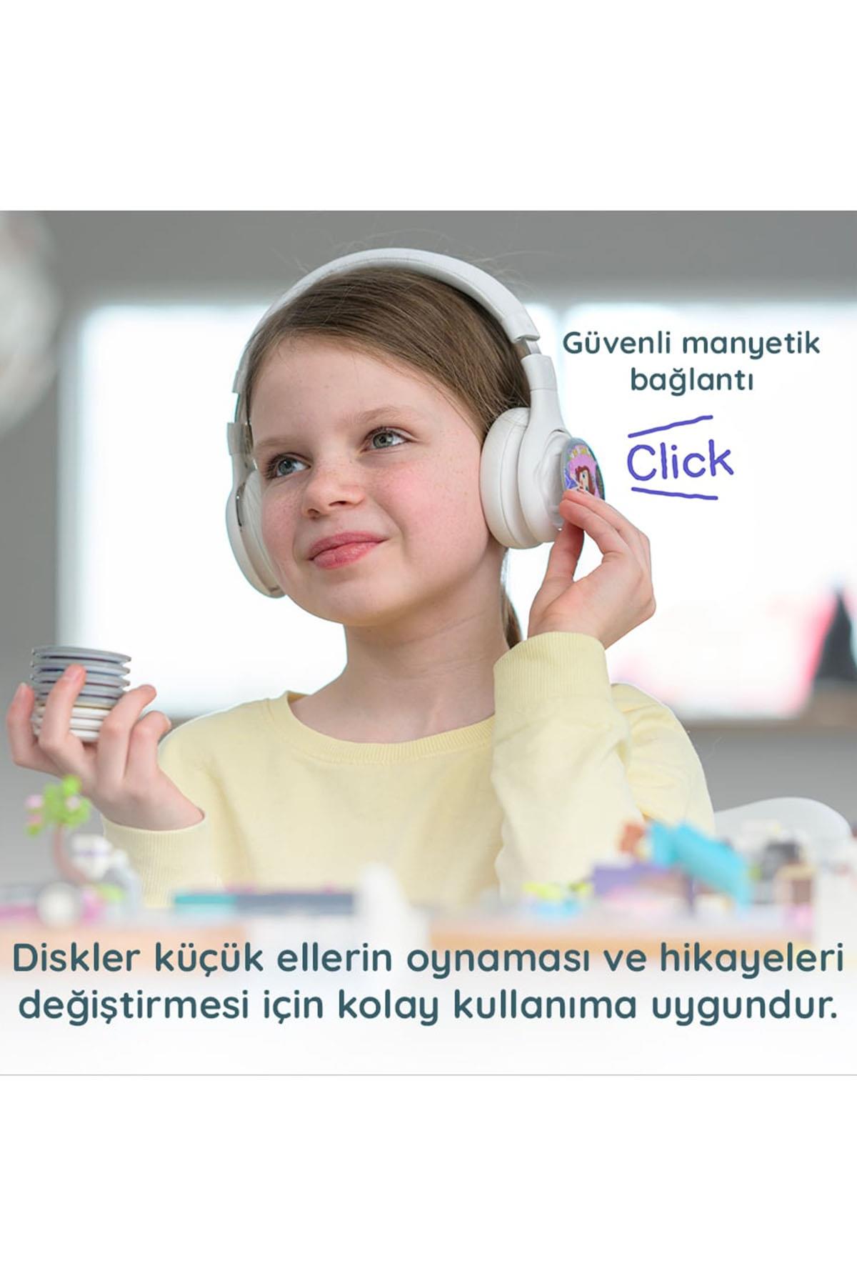 StoryPhones Bundle - Çocuklar İçin Kulak Üstü Kulaklık - Bluetooth - App ile Uyumlu - Beyaz Çok Renkli