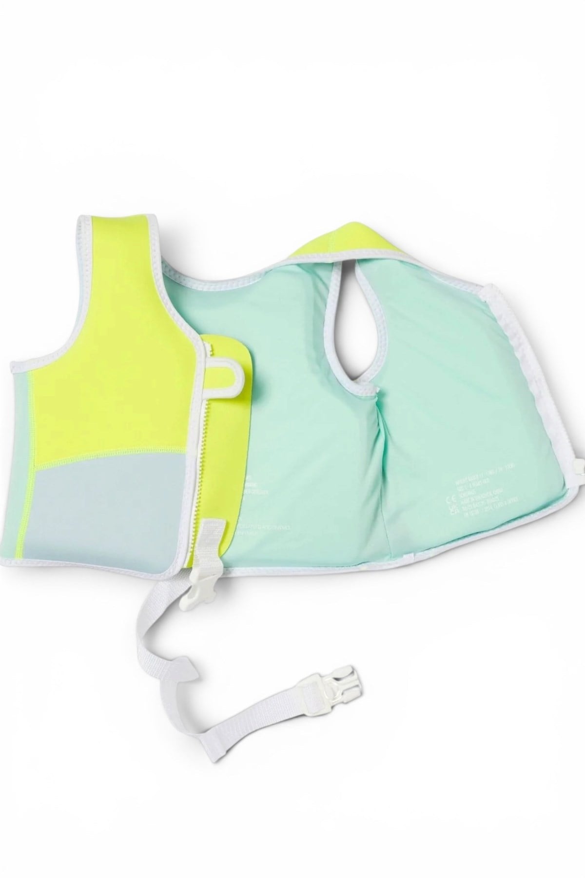 Sunnylife / Çocuk Can Yeleği Salty the Shark Aqua Neon Yellow Neon Sarı