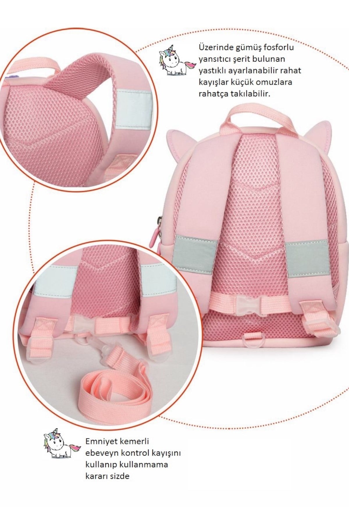 Supercute Unicorn Sırt Çantası Pembe