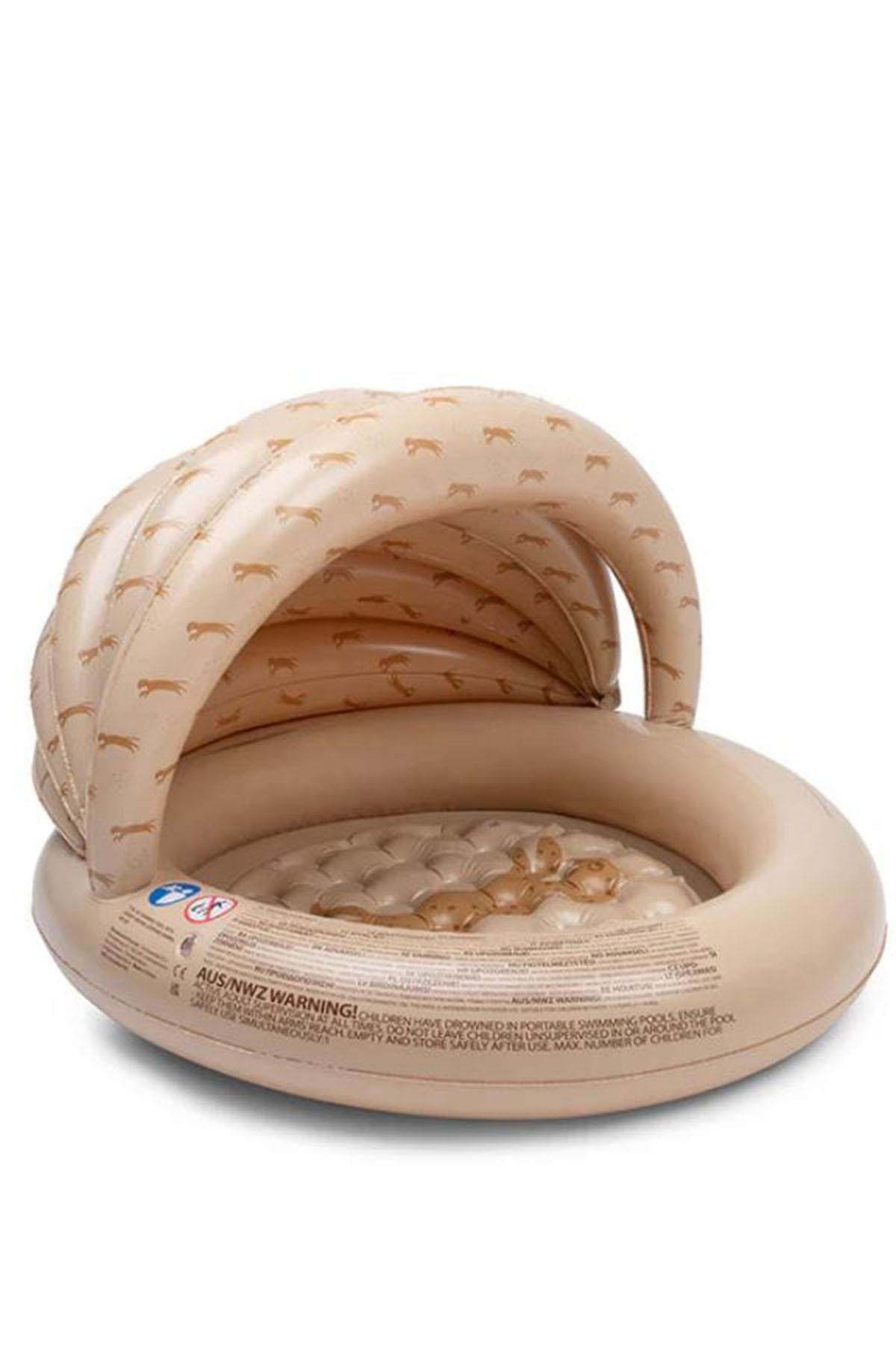 Swim Essentials Brown Panter Çocuk Gölgelikli Şişme Oyun ve Yüzme Havuzu 100cm Çok Renkli