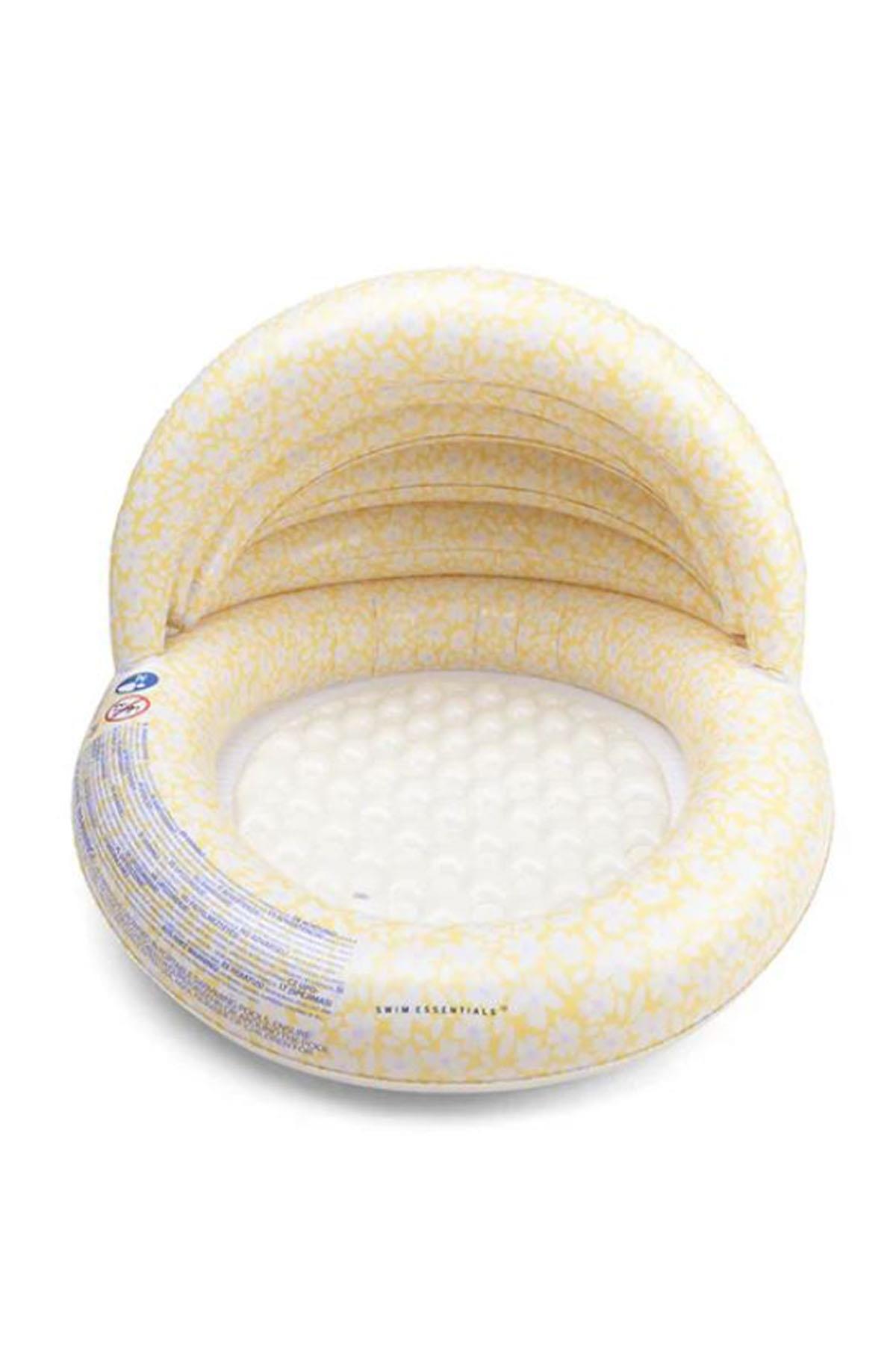 Swim Essentials Florish Yellow Çocuk Gölgelikli Şişme Oyun ve Yüzme Havuzu 100cm Çok Renkli