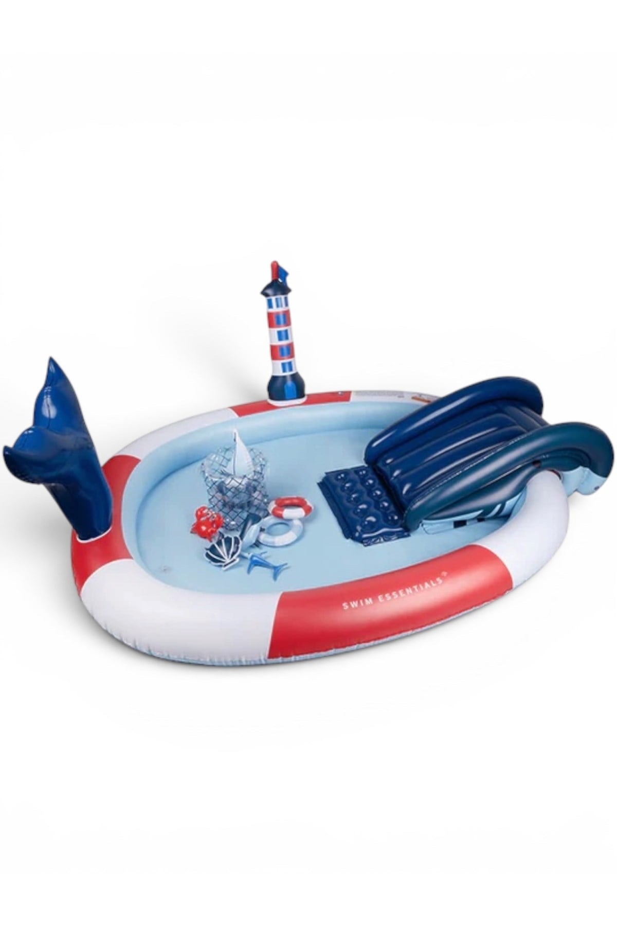 Swim Essentials Whale Fıskiyeli ve Kaydıraklı Şişme Oyun Havuzu 210cm Çok Renkli