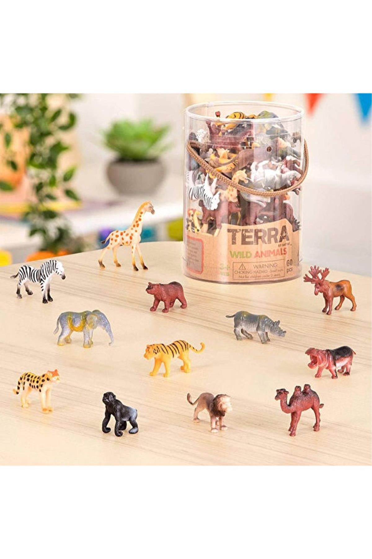 Terra 60 Parça Küçük Oyun Seti - Safari Çok Renkli