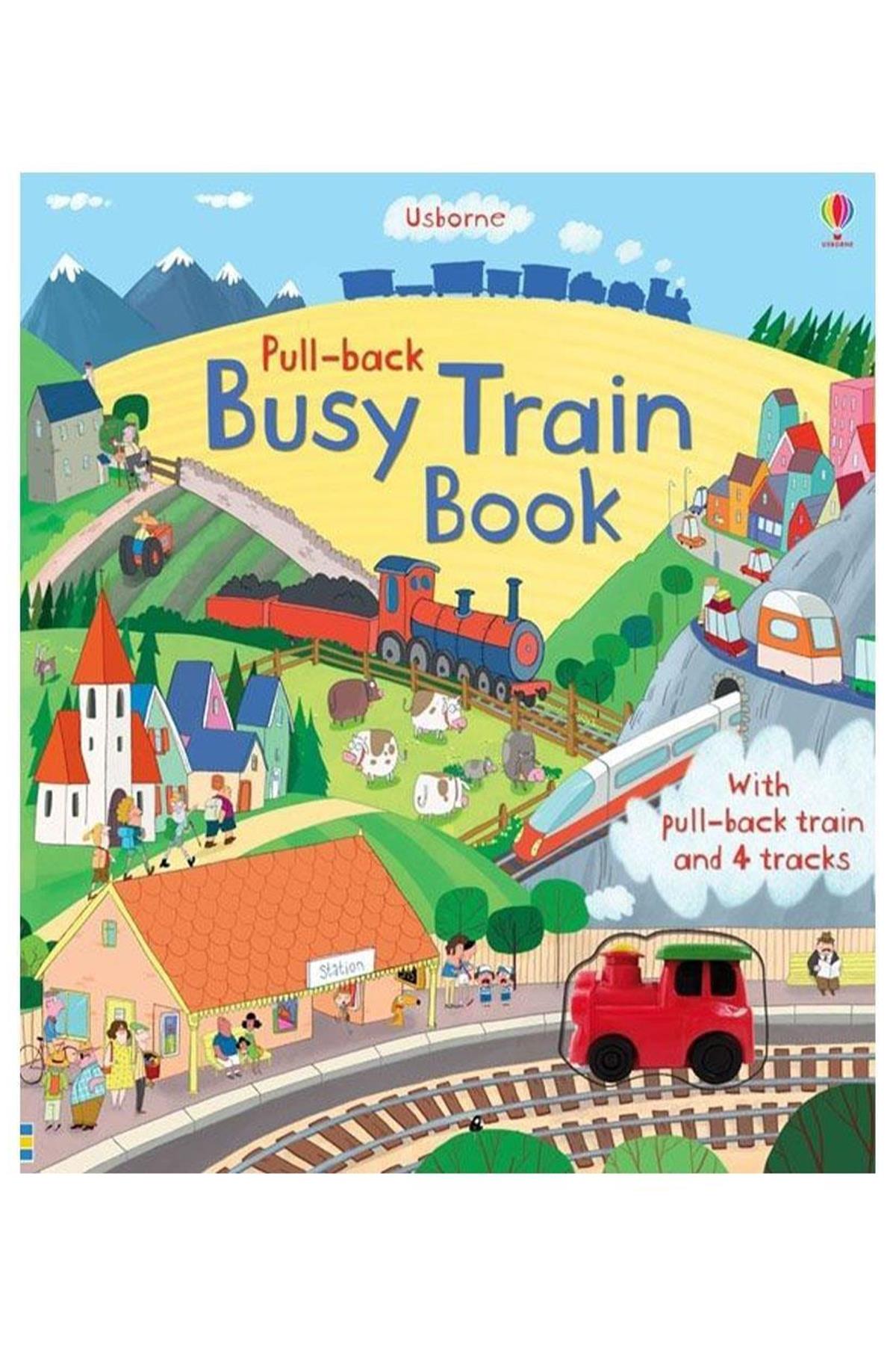Usborne / Pull Back Busy Train Book Çok Renkli