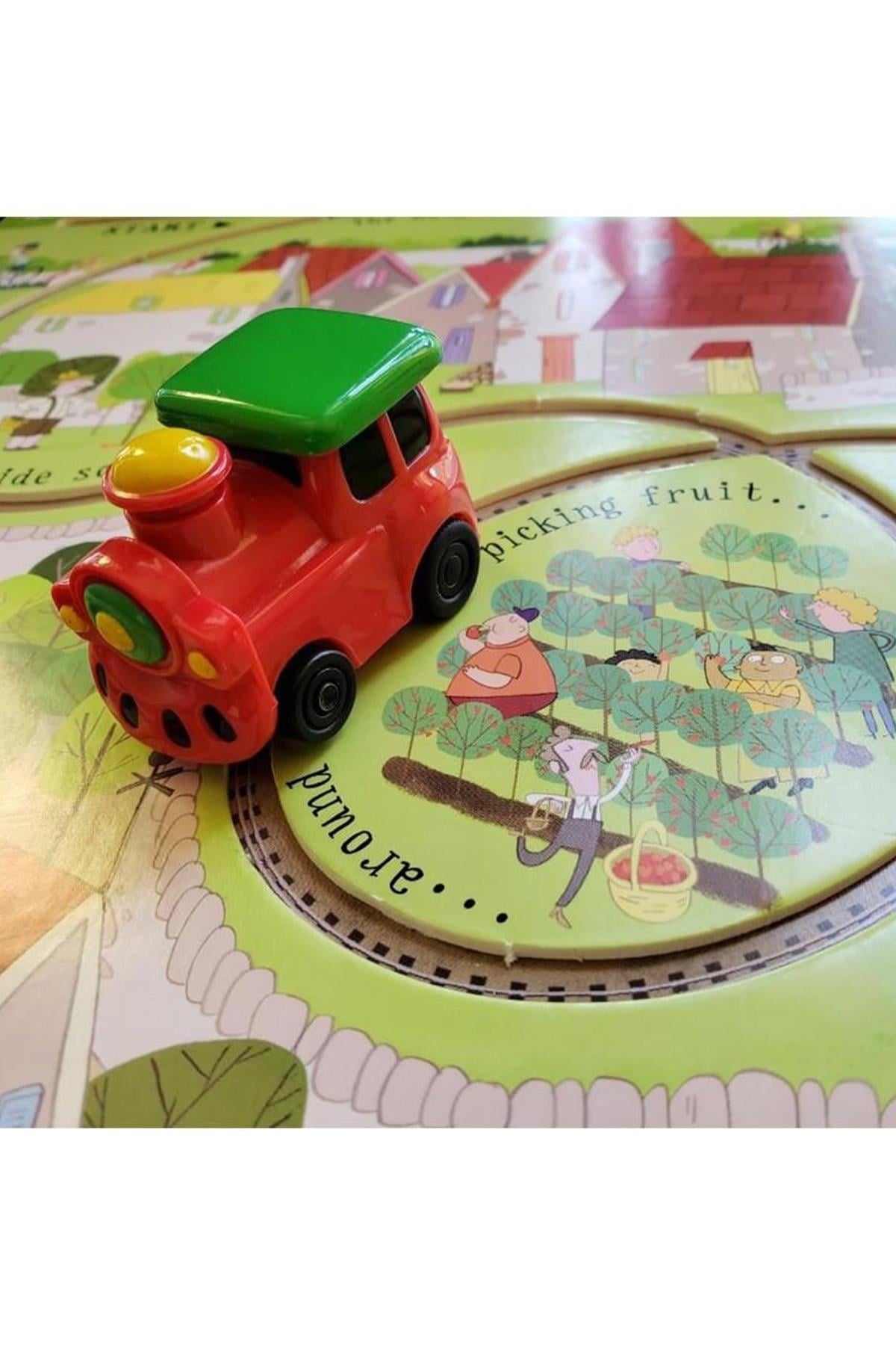 Usborne / Pull Back Busy Train Book Çok Renkli