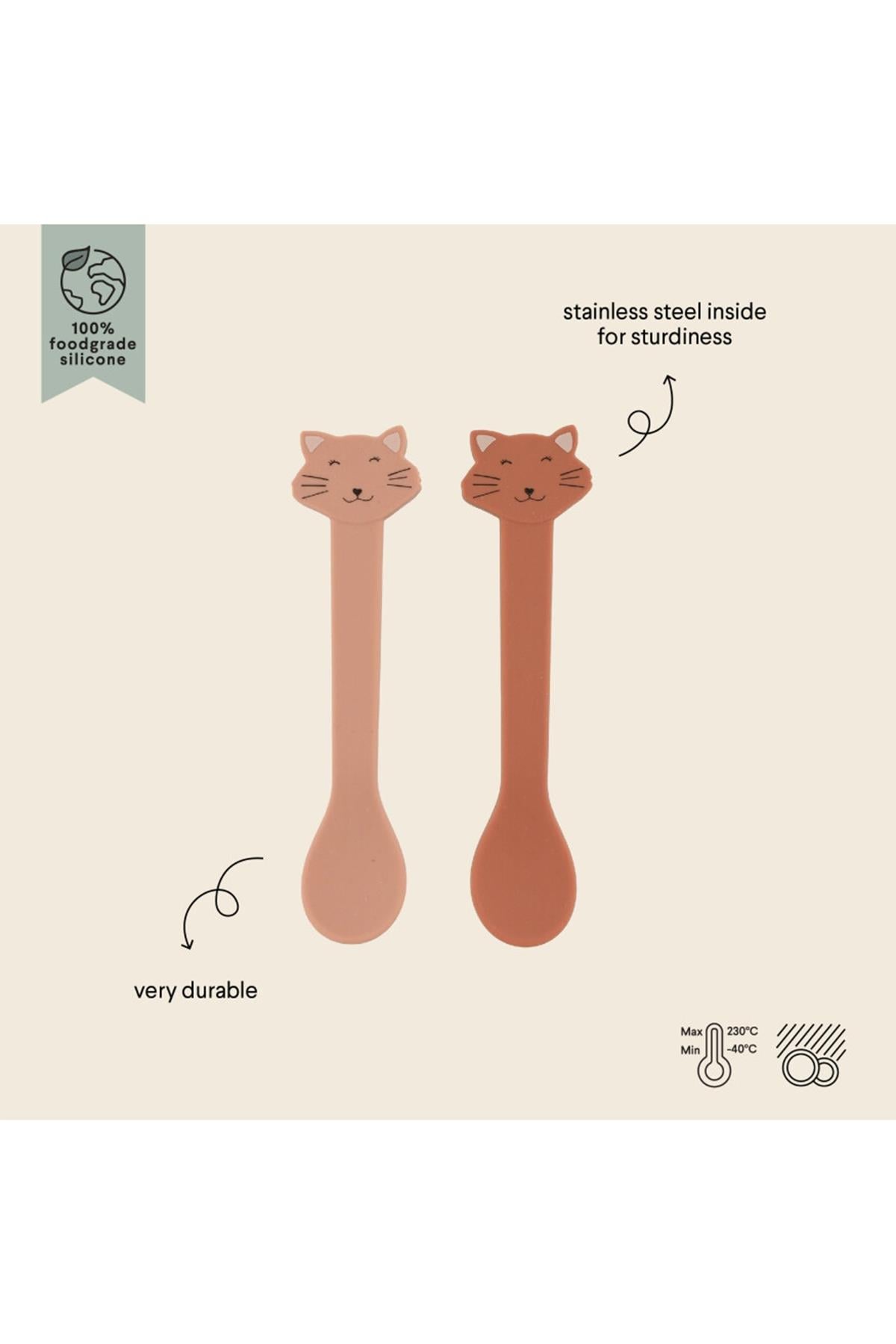 TRIXIE - 2 li Silikon Kaşık - (Pack) MRS. CAT