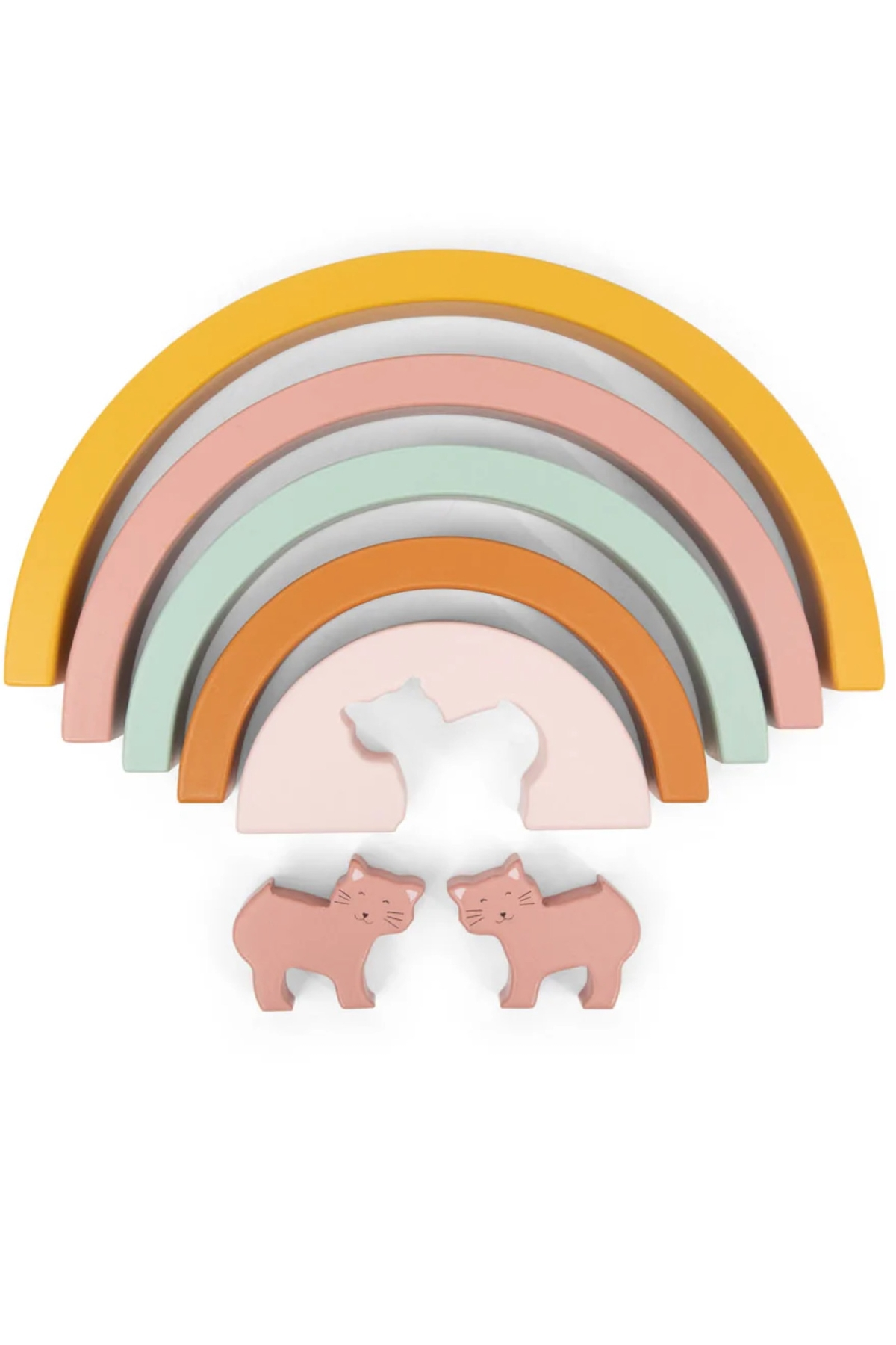 Trixie / Ahşap Üst Üste Dizme Oyunu Mrs. Cat Çok Renkli