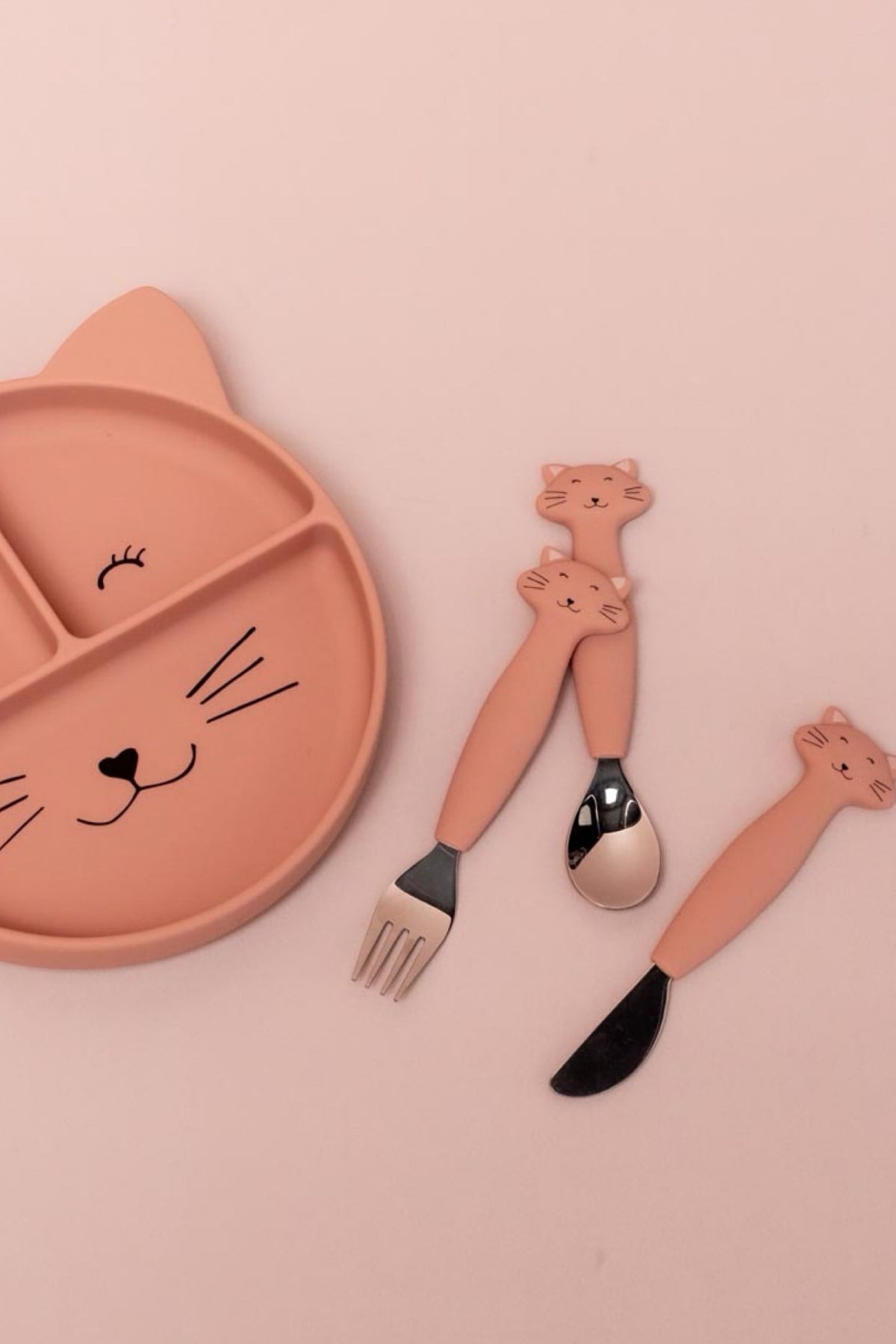 Trixie / Mrs. Cat Silikon Çatal Kaşık Bıçak Seti Çok Renkli