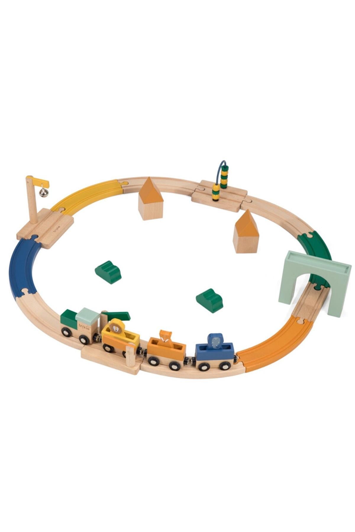 TRIXIE - WOODEN AHŞAP DEMİRYOLU OYUNCAK Çok Renkli