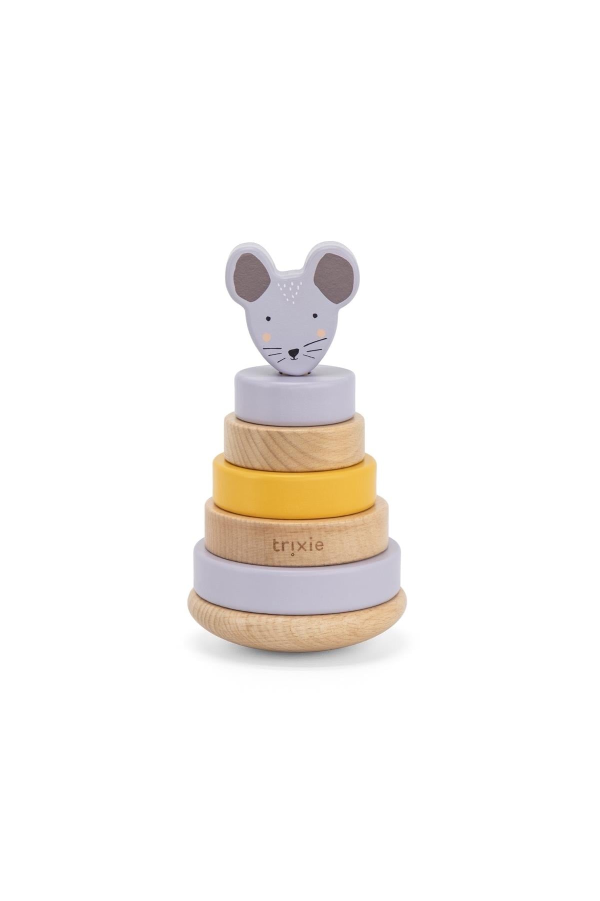 TRIXIE - WOODEN STACKING TOY (MRs.MOUSE) - Ahşap Dizme Oyuncağı FARE