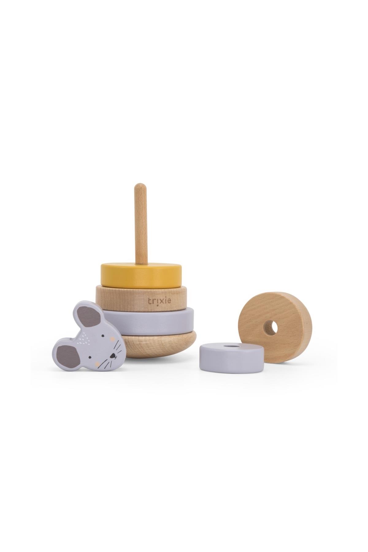 TRIXIE - WOODEN STACKING TOY (MRs.MOUSE) - Ahşap Dizme Oyuncağı FARE