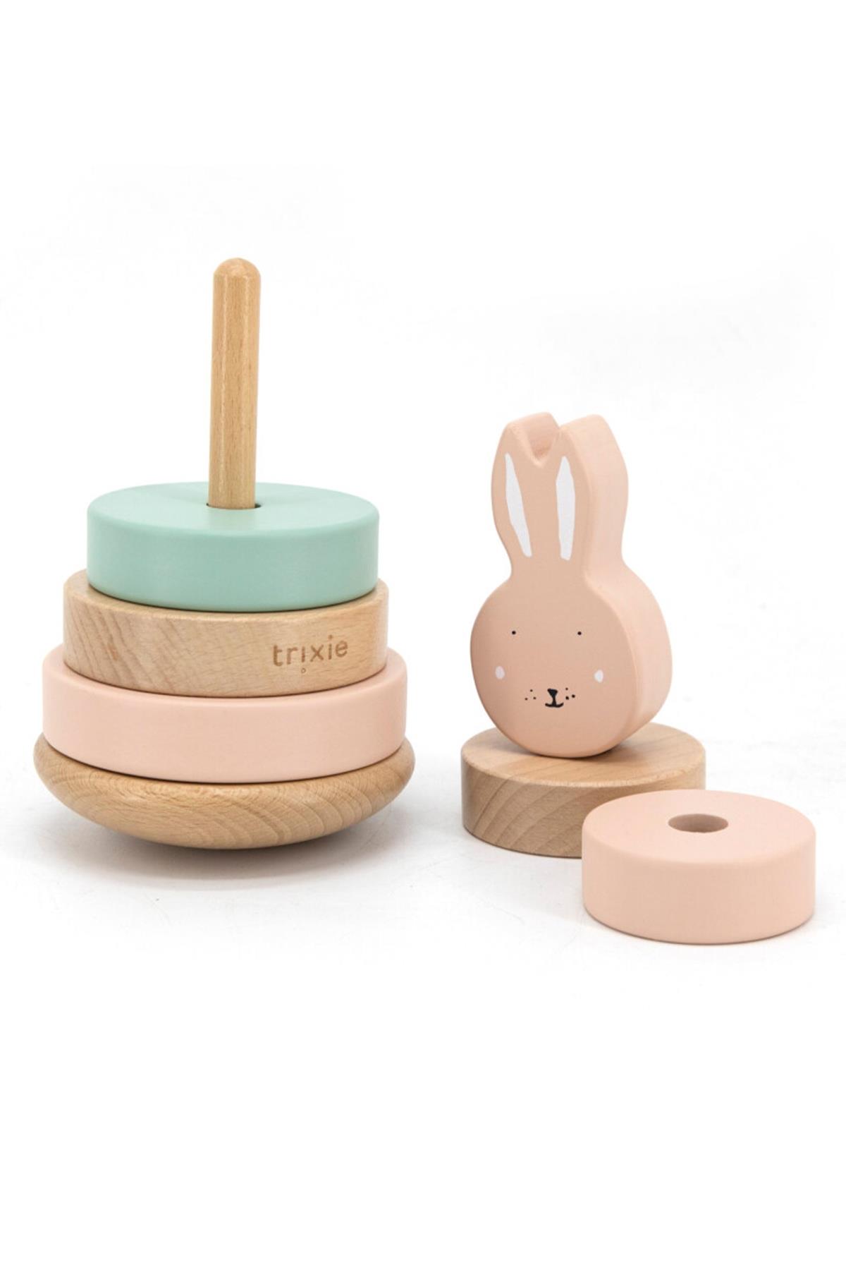 TRIXIE - WOODEN STACKING TOY (MRs. RABBIT) - Ahşap Dizme Oyuncağı Rabbit
