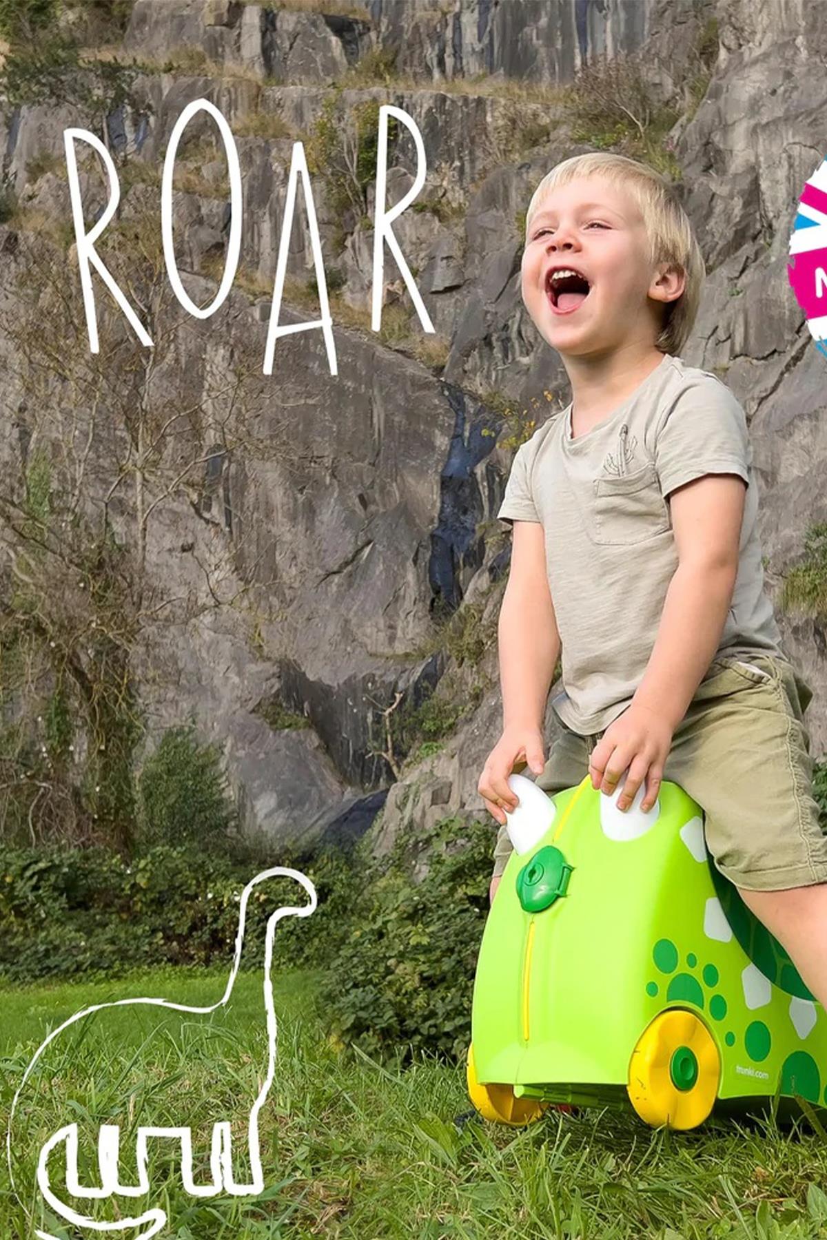 Trunki Çocuk Bavulu - Dinozor Dudley Çok Renkli
