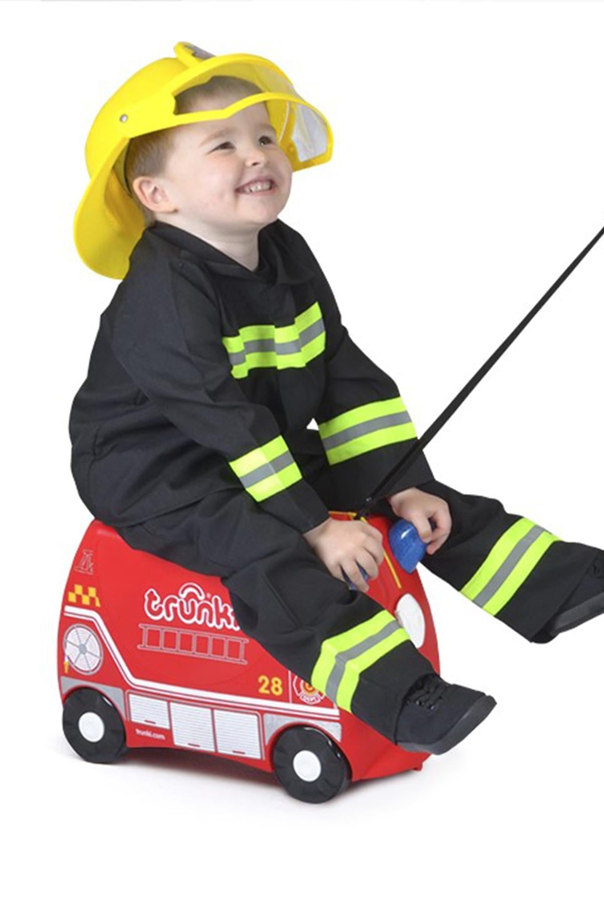 Trunki Çocuk Bavulu - İtfaiye Aracı Frank Çok Renkli
