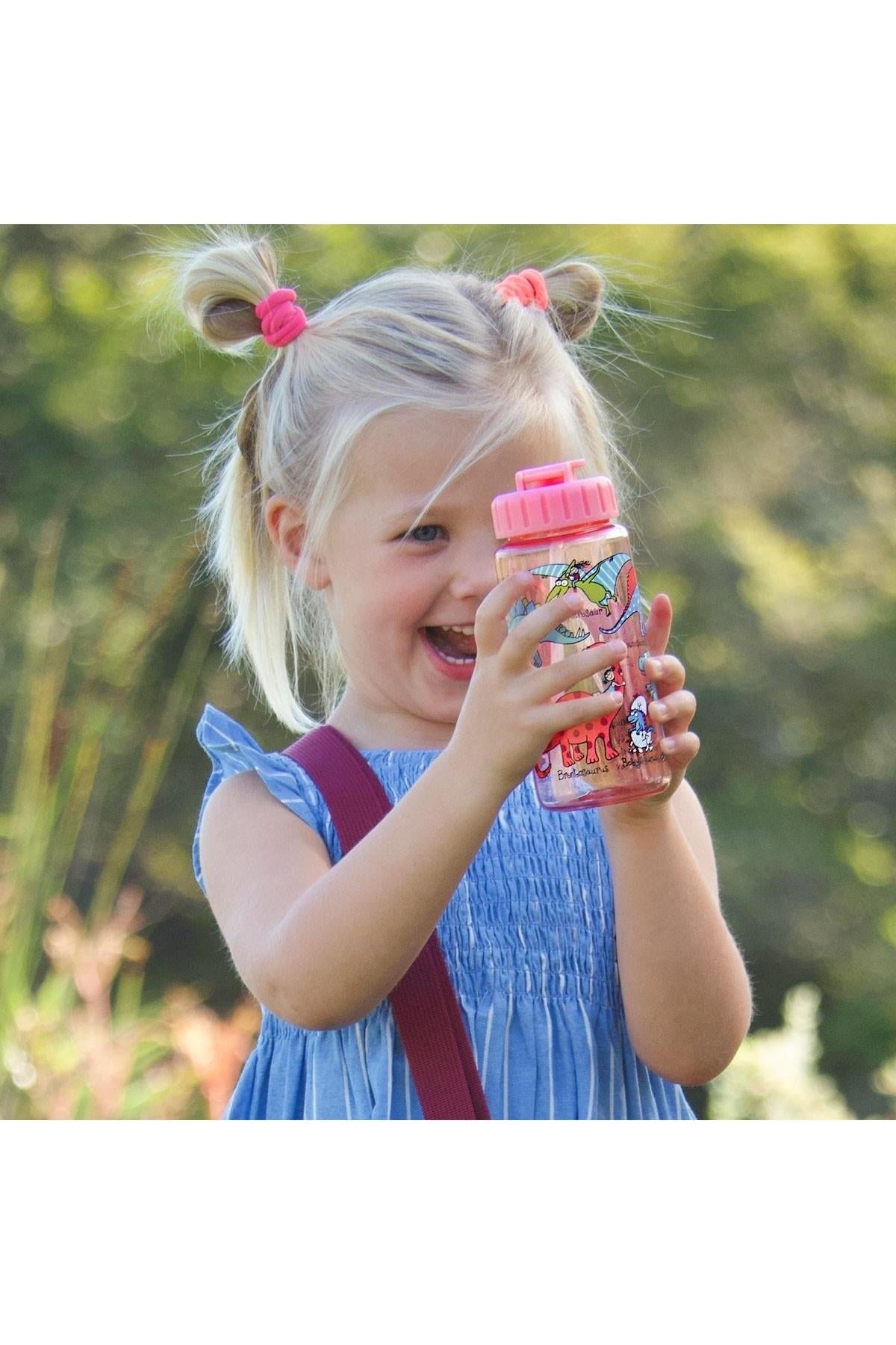 Tyrell Katz Pipetli Matara / Suluk 400 ml Pembe Dinozor PINK DINO