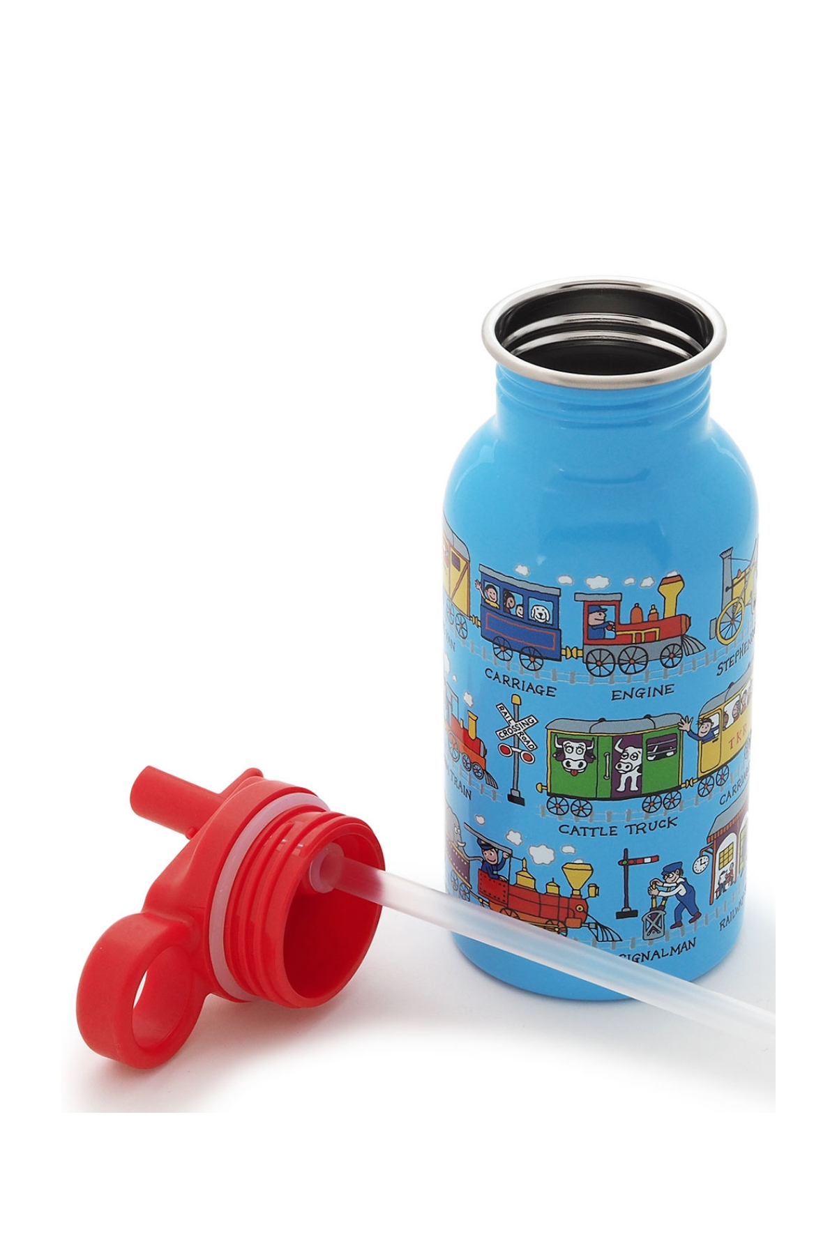 TYRRELL KATZ TRAINS PİPETLİ ÇELİK MATARA 400ML Çok Renkli